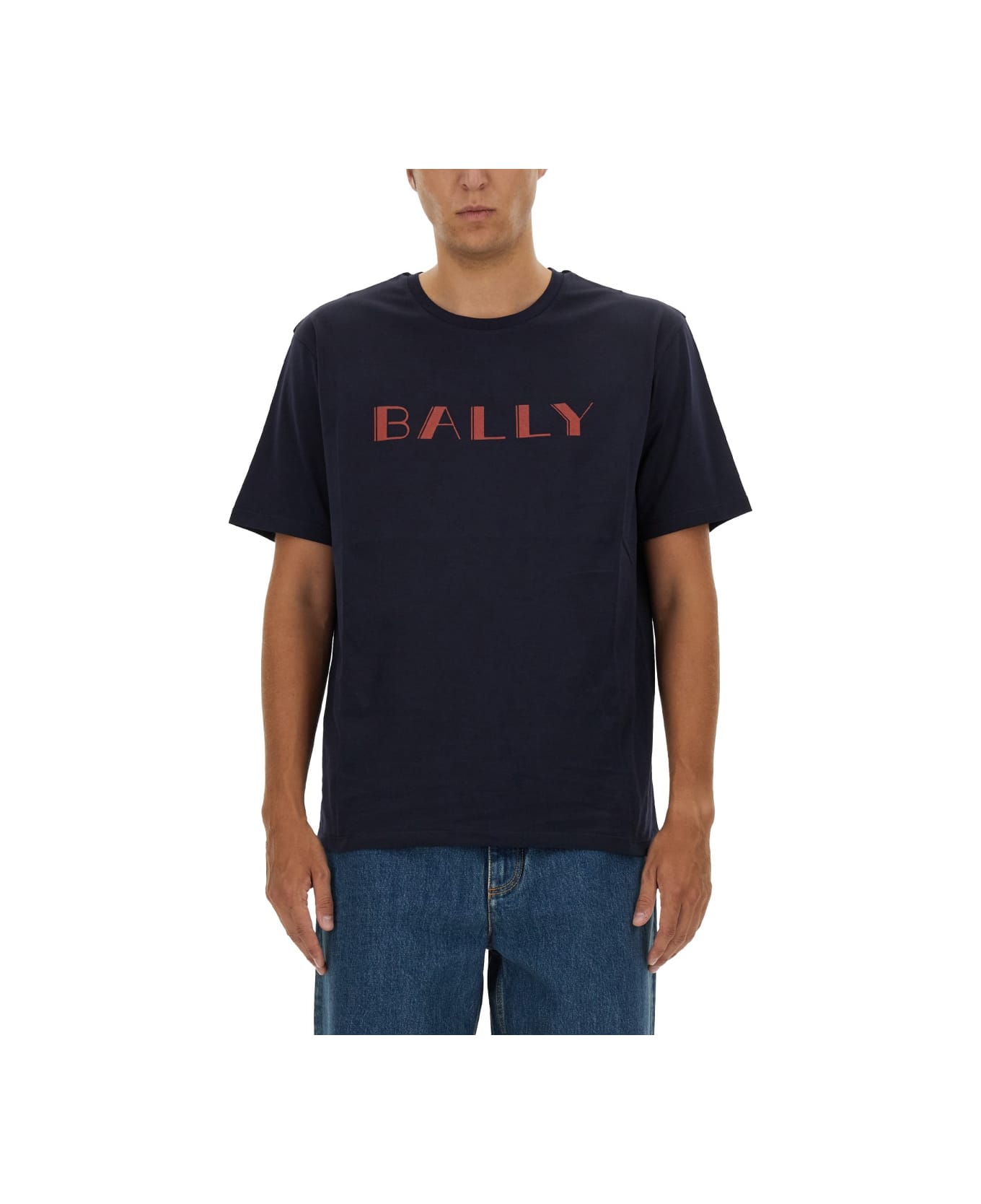 Bally T-shirt With Logo - BLUE