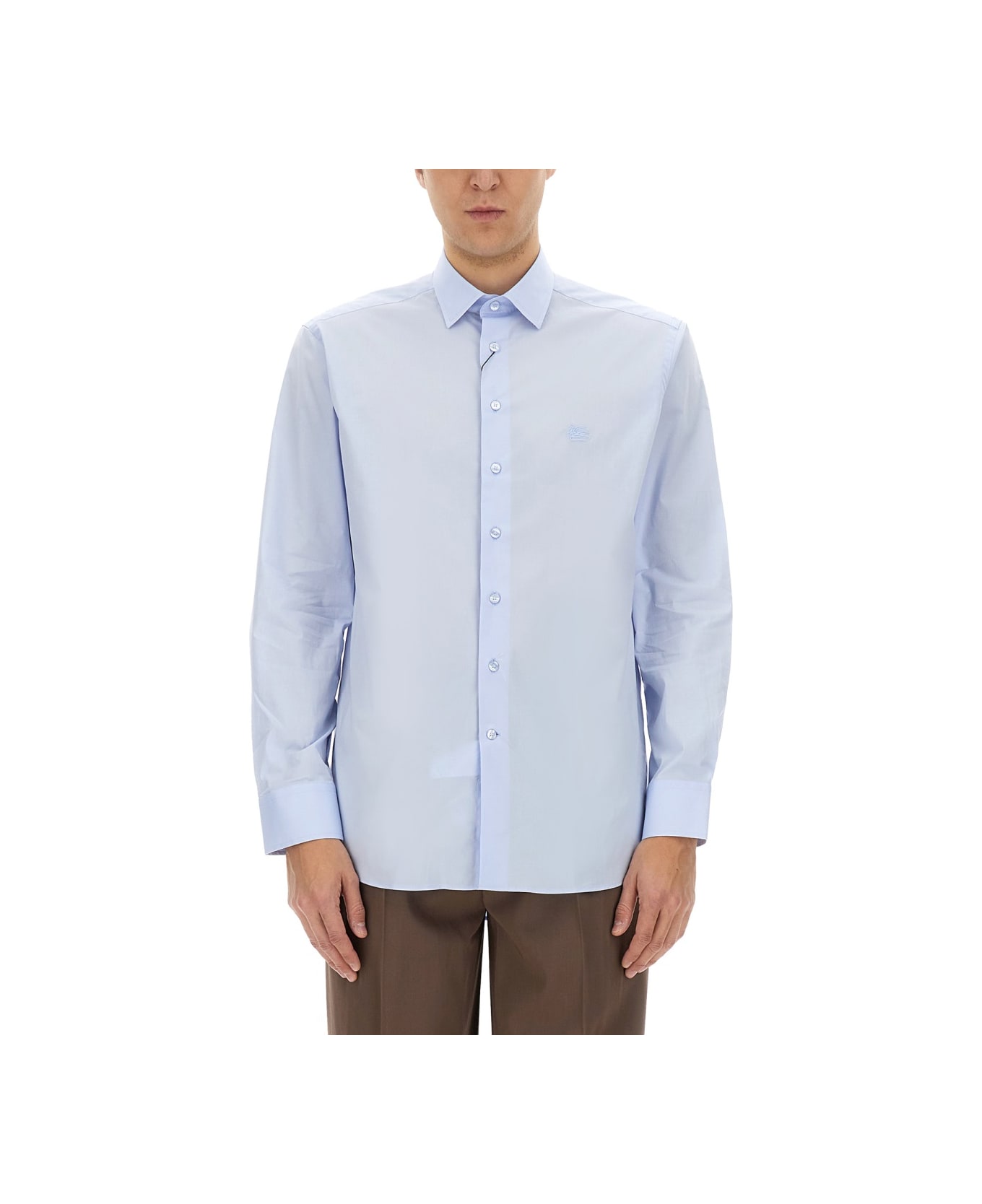 Etro Shirt With Logo - AZURE