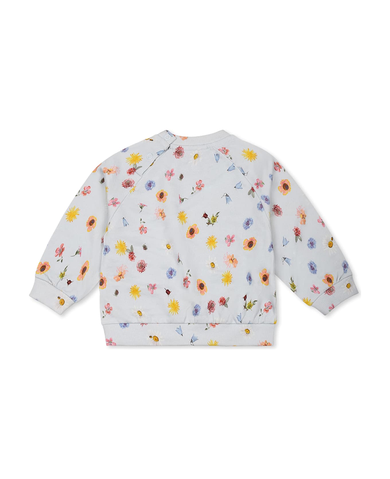 Molo Light Blue Sweatshirt For Baby Girl With Smiley - Light Blue