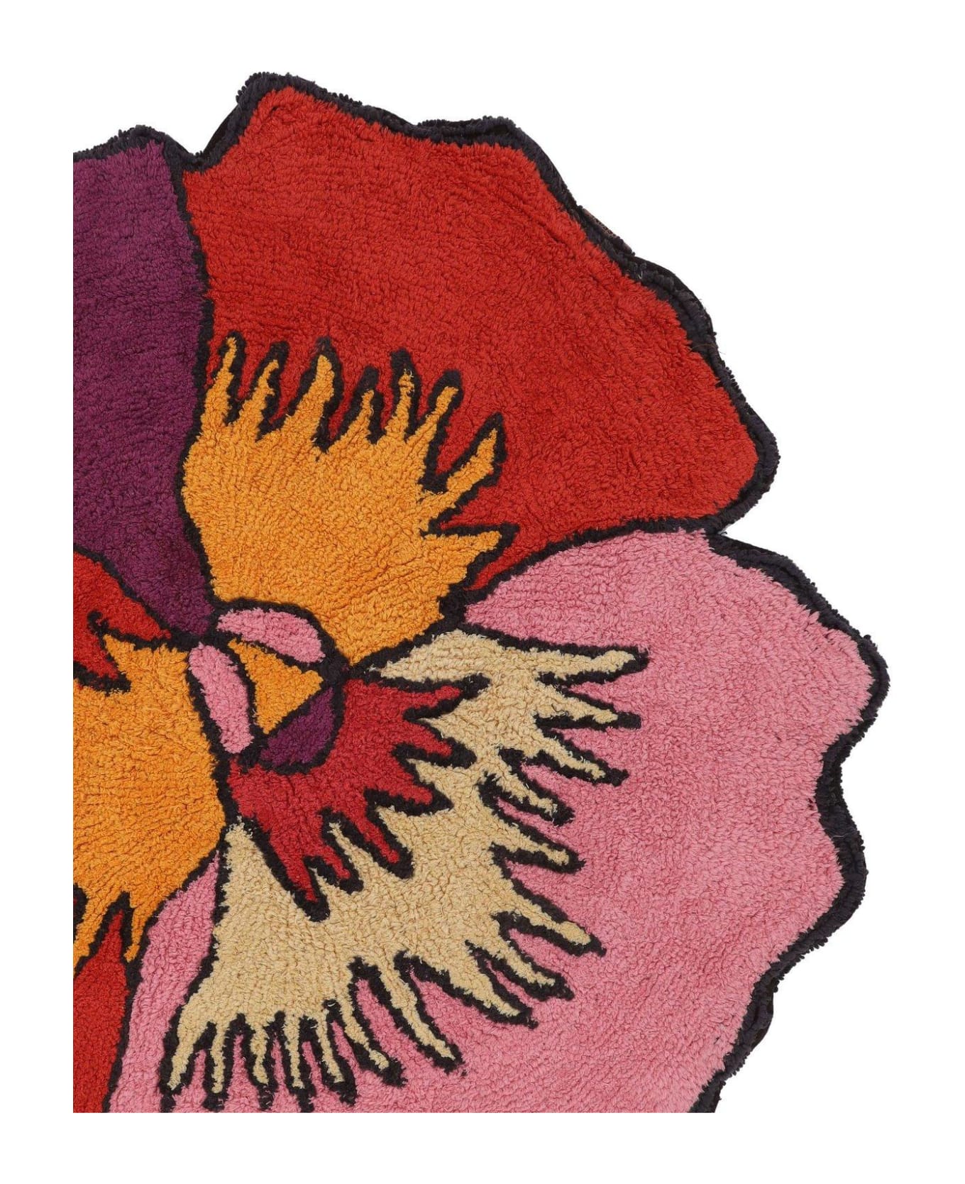 Missoni Floral Motif Rug - RED/BLACK