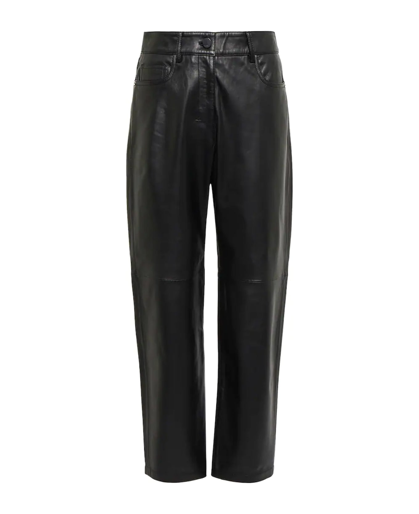 'S Max Mara Liana Leather Pants - Black