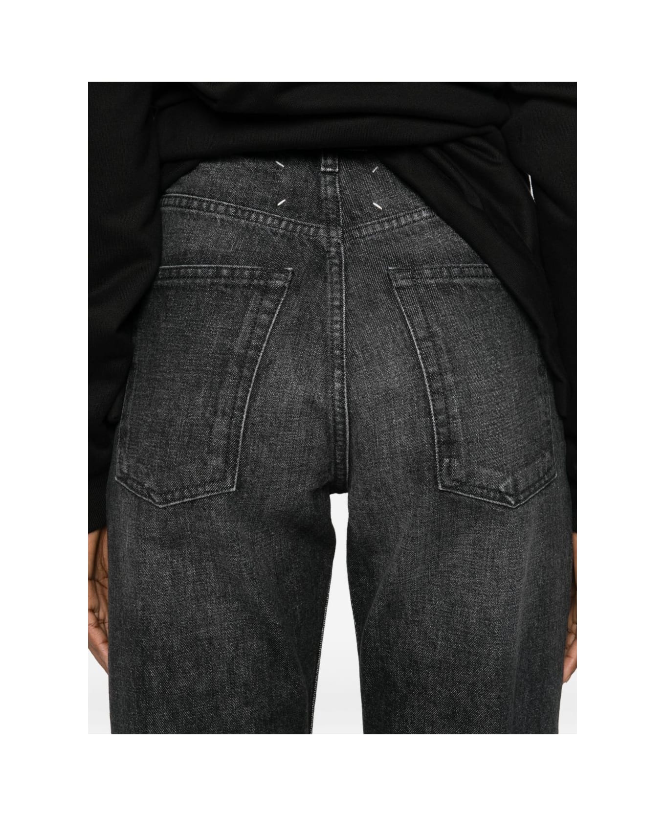 Maison Margiela Frayed Straight-leg Jeans - Grey