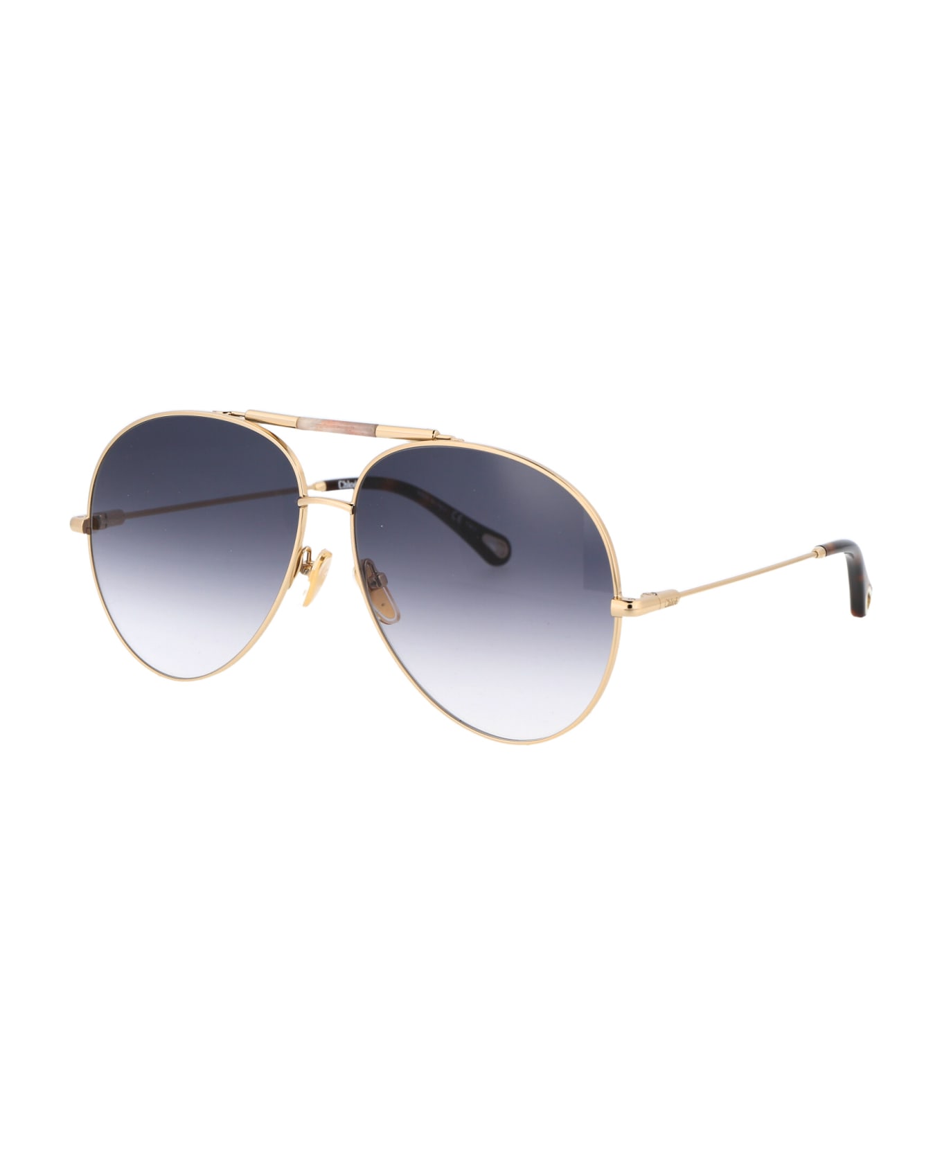 Chloé Eyewear Ch0113s Sunglasses - 001 GOLD GOLD BLUE サングラス