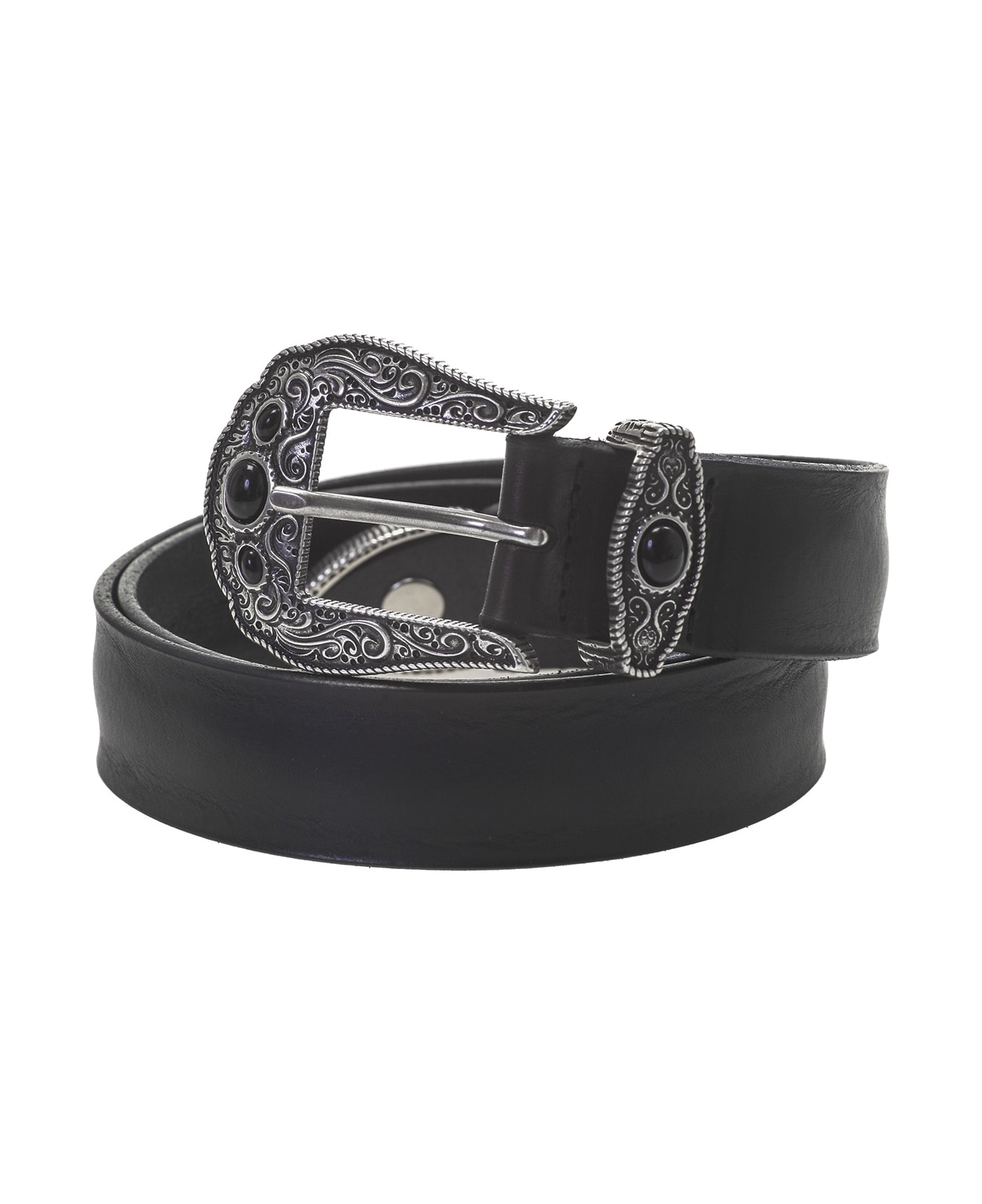 Orciani Leather Belt - Nero