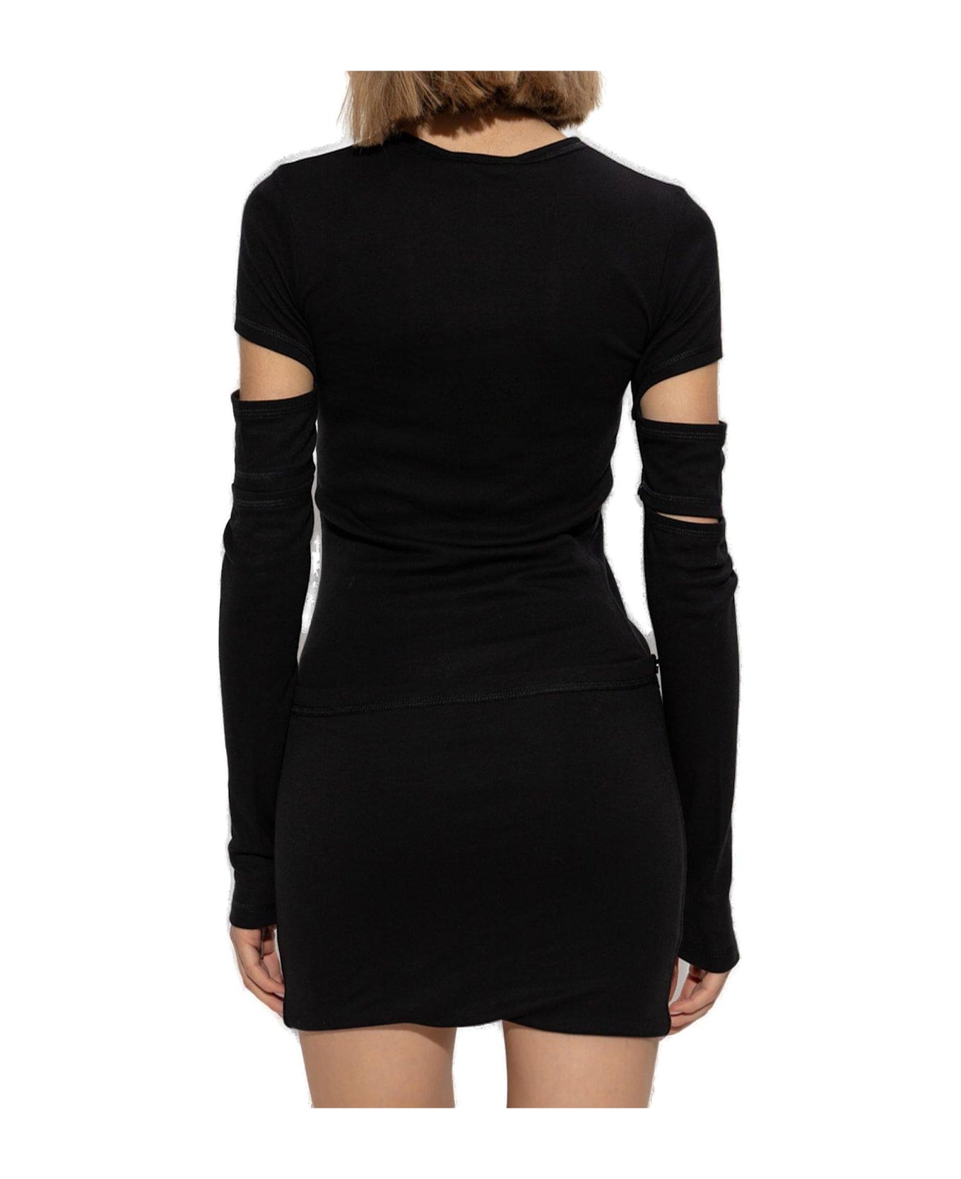 Helmut Lang Slashed Mini Dress - Black