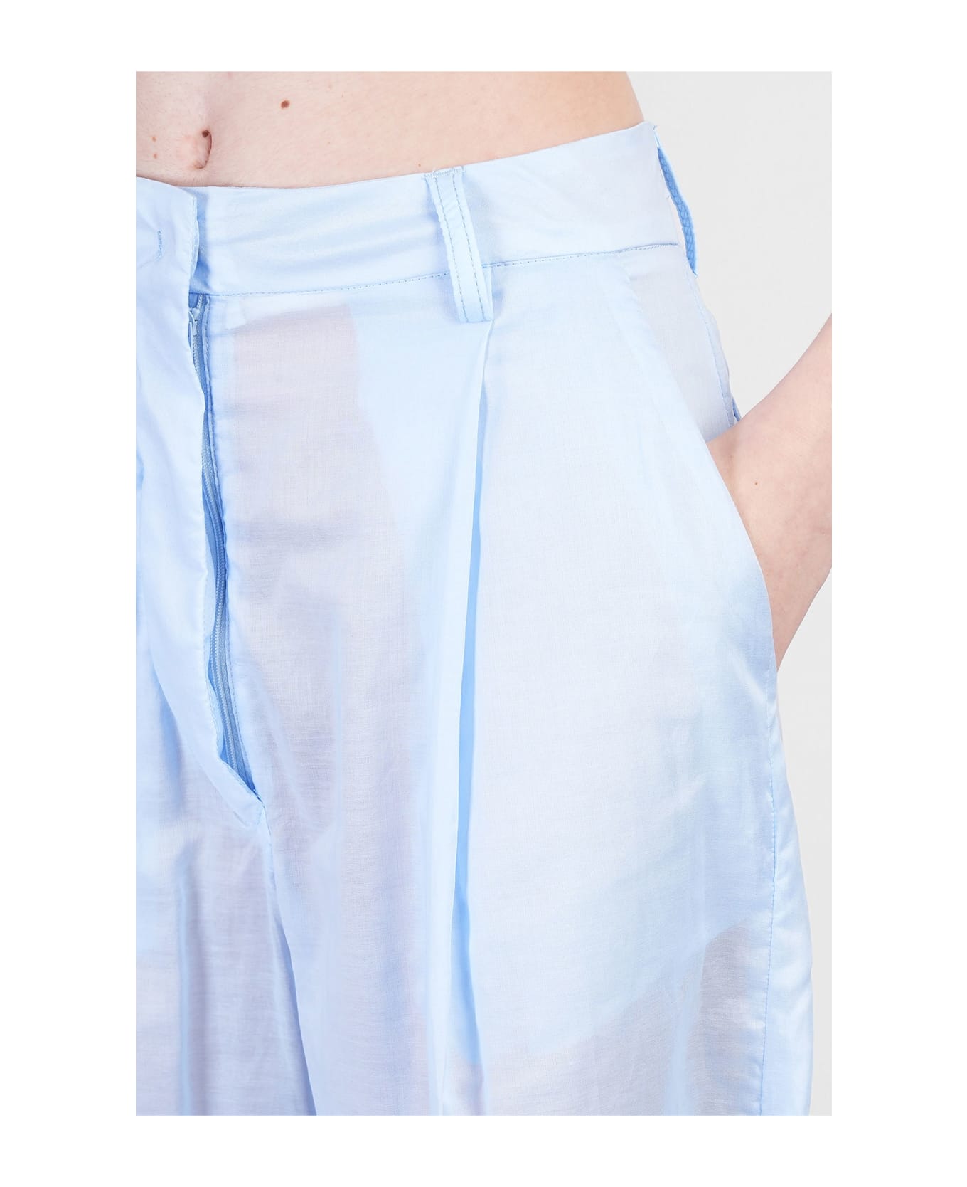 TheLatest Billie 3111 Pants In Cyan Cotton - cyan
