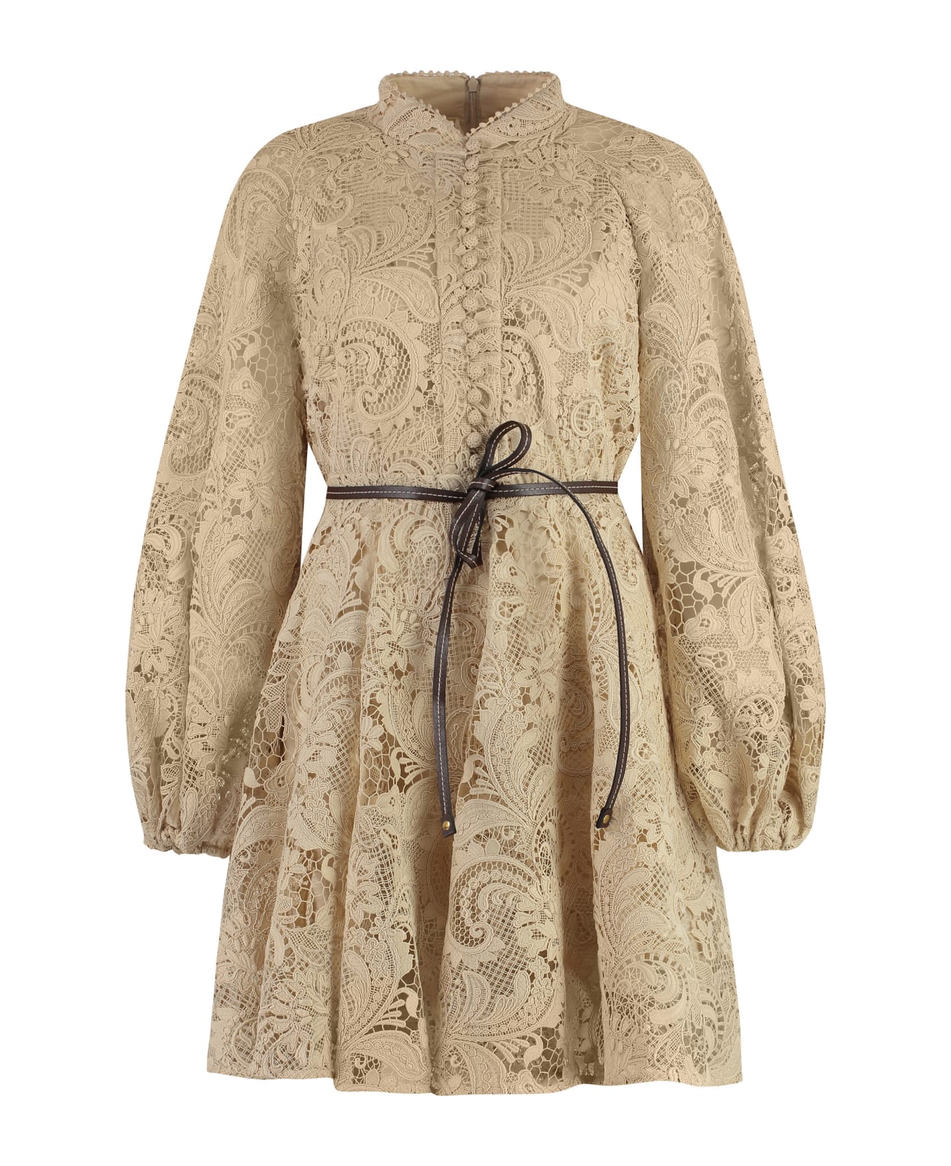 Zimmermann Waverly Broderie Anglaise Dress - TAUPE