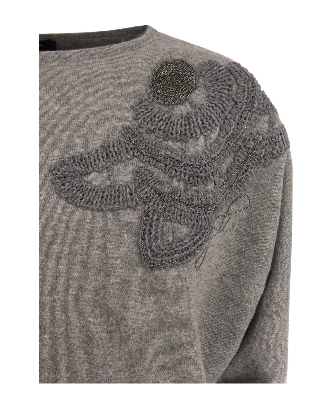 Fabiana Filippi Wool, Silk And Cashmere Knitwear - Grey ニットウェア