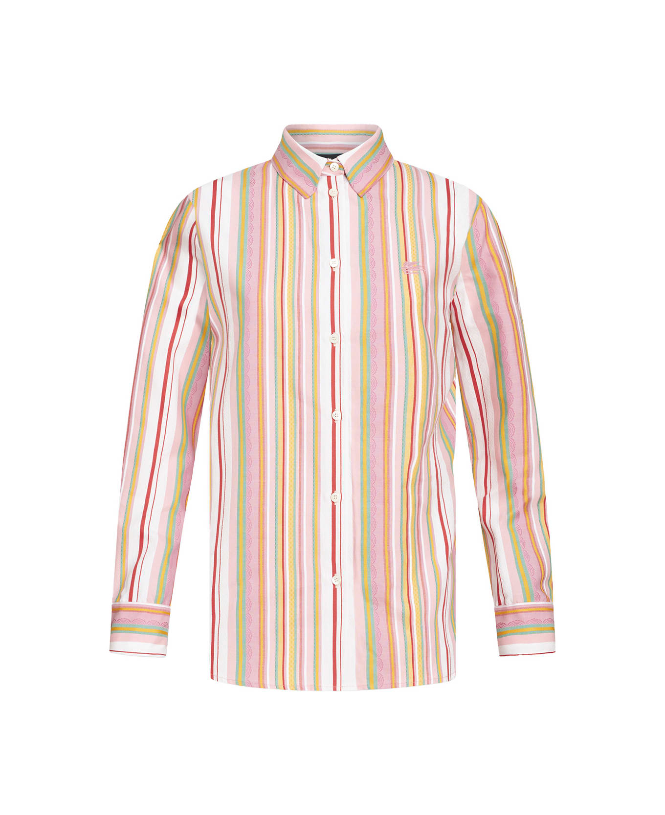 Etro Pink/multicolour Striped Cotton Shirt - Pink