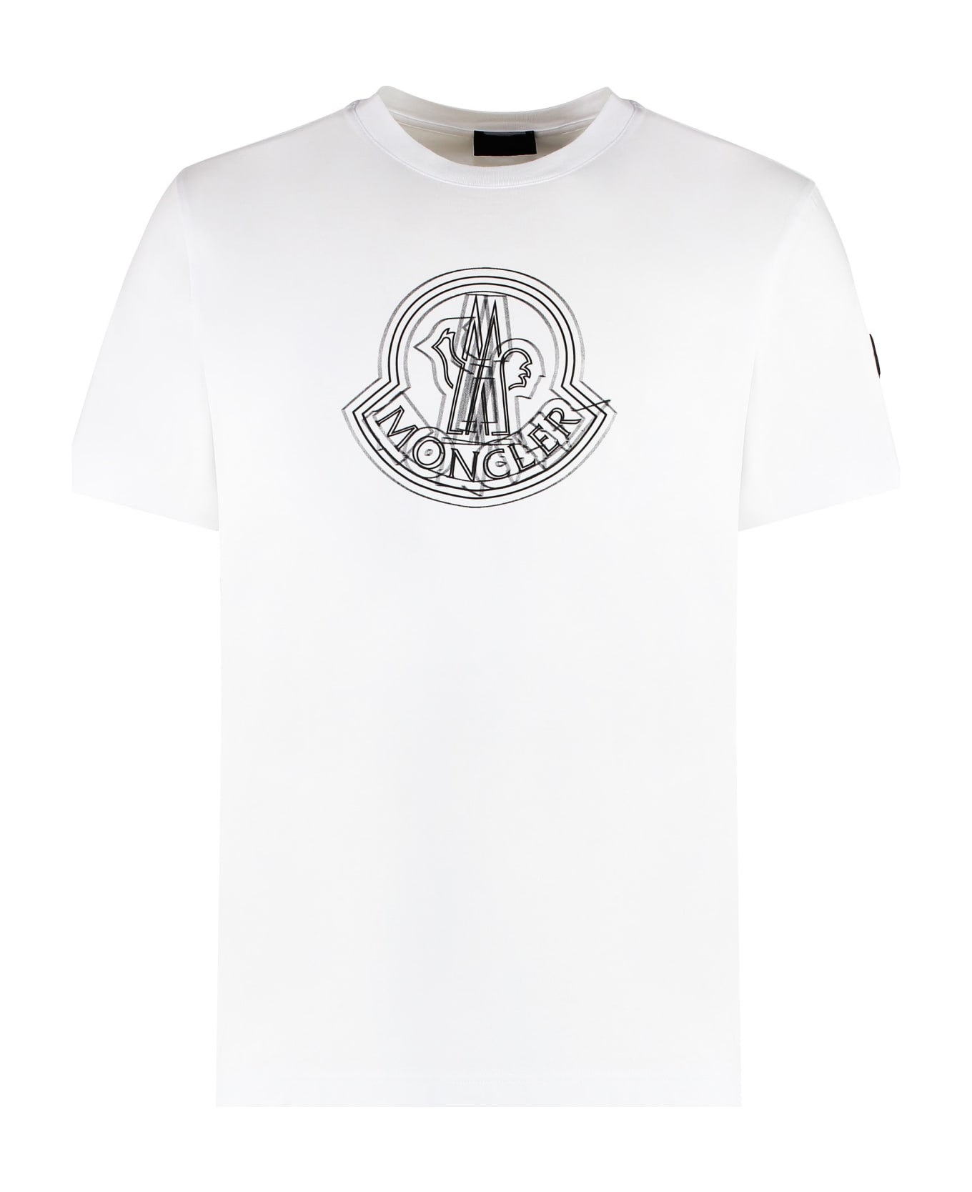 Moncler Cotton Crew-neck T-shirt - Nero
