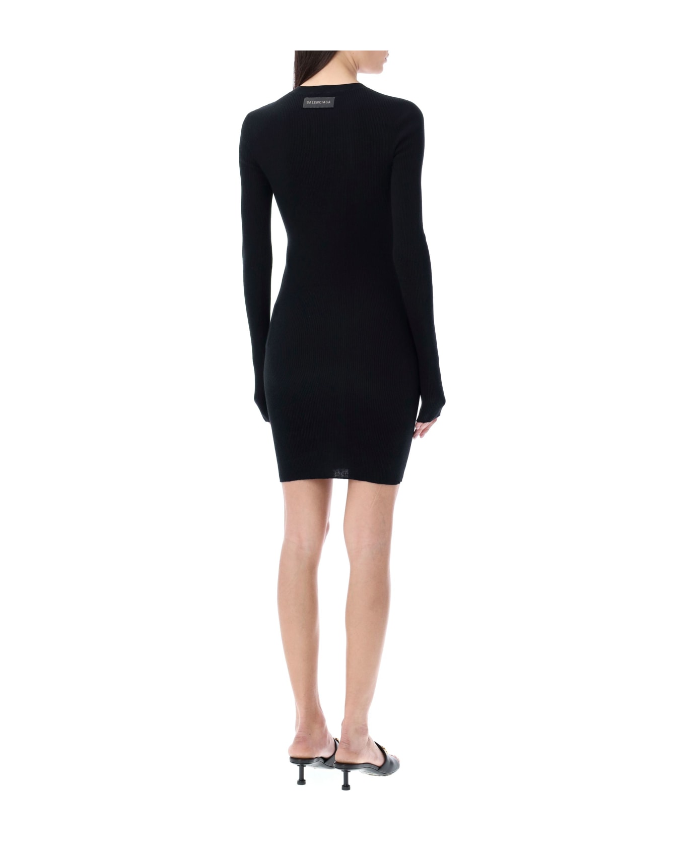 Balenciaga Crewneck Mini Dress - BLACK ワンピース＆ドレス