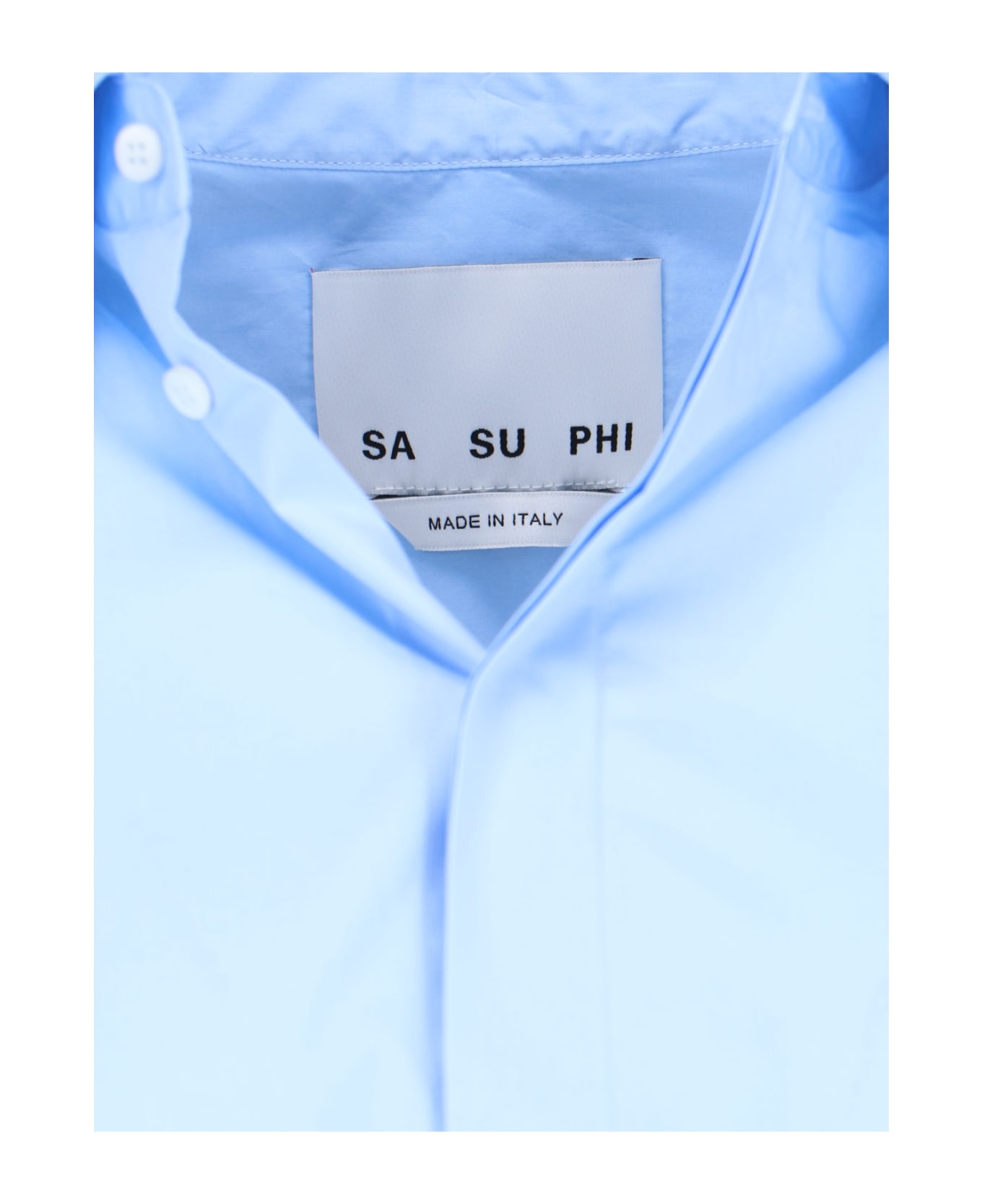 Sa Su Phi Band Detail Shirt - Light Blue