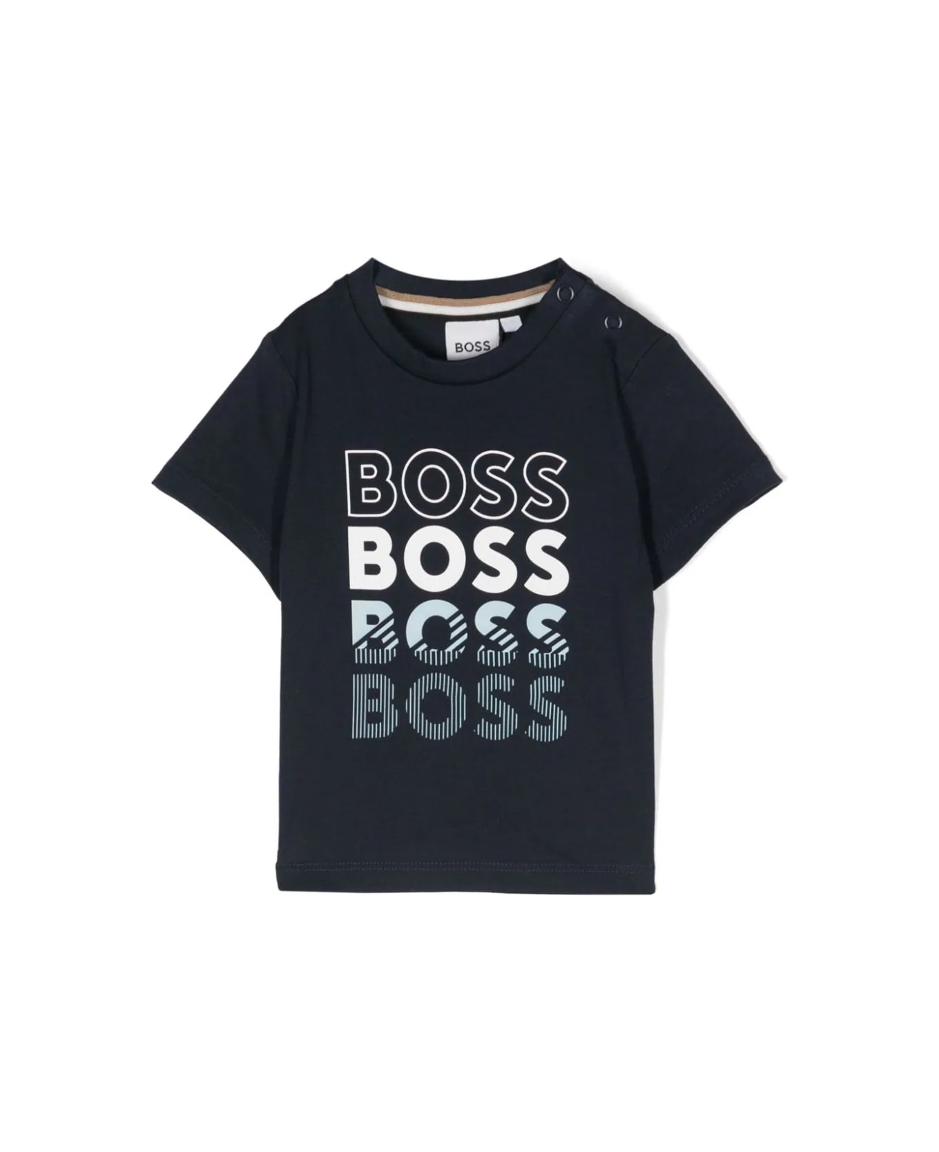 Hugo Boss T-shirt With Print - Blue Tシャツ＆ポロシャツ