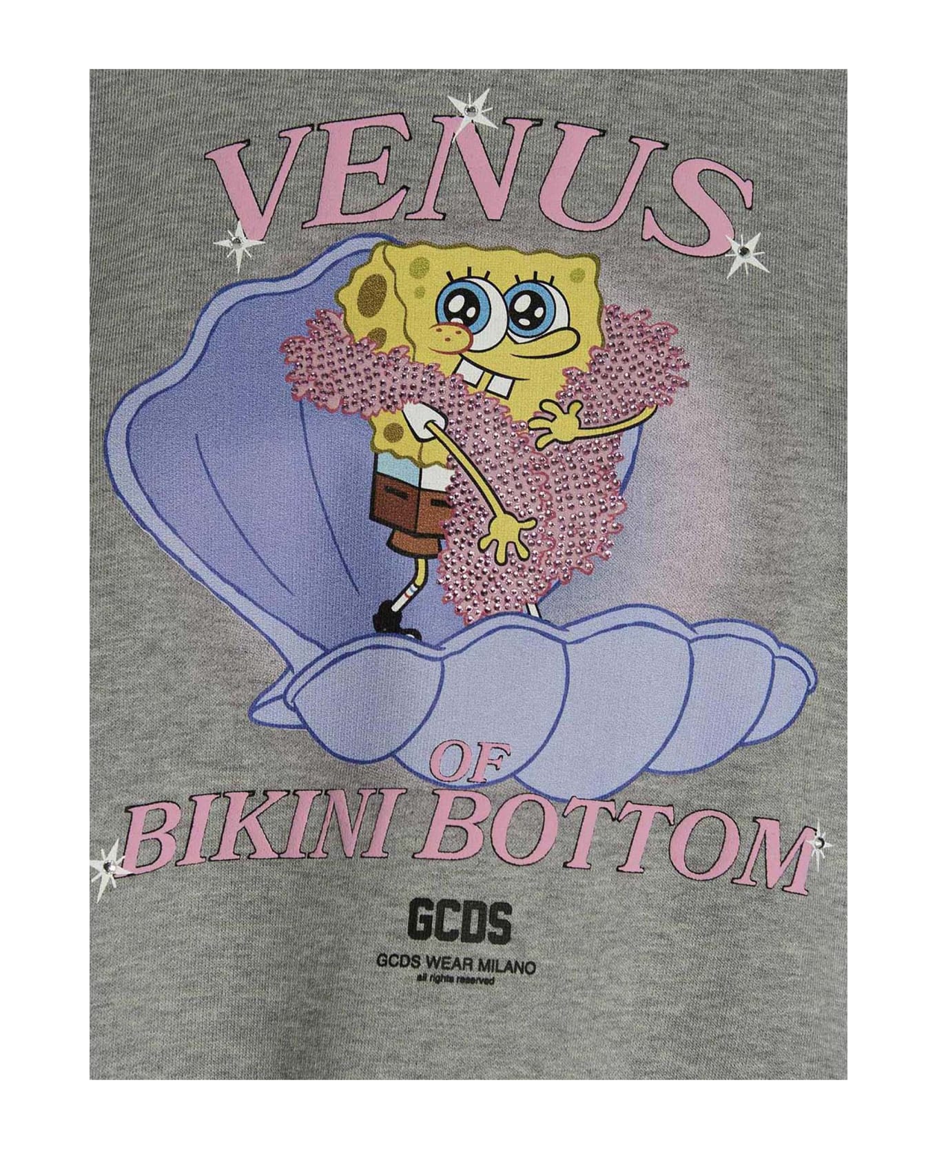 GCDS 'venus' Capsule Spongebob Sweatshirt - Gray