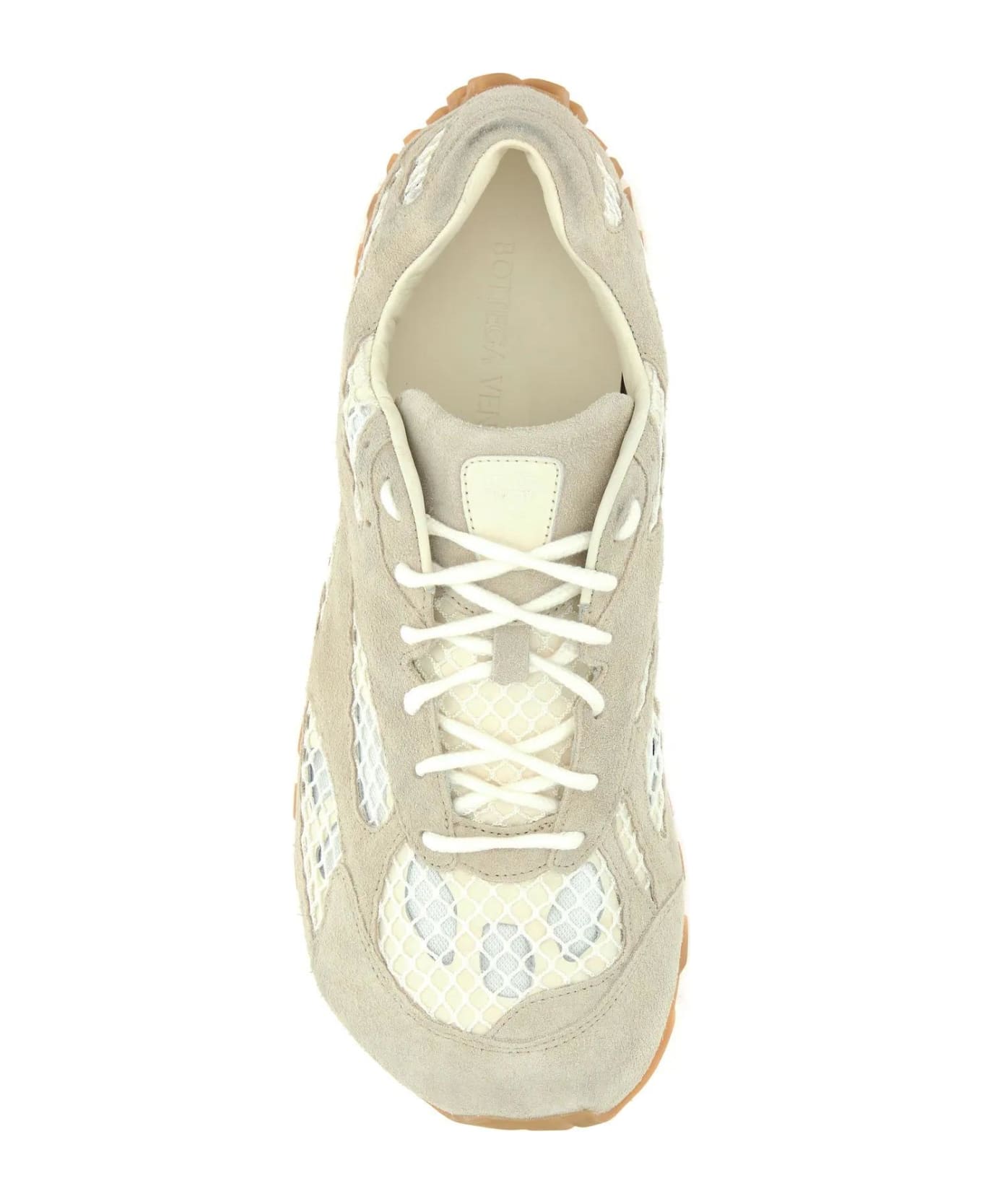 Bottega Veneta Bicolor Mesh And Suede Orbit Sneakers - SEASALT