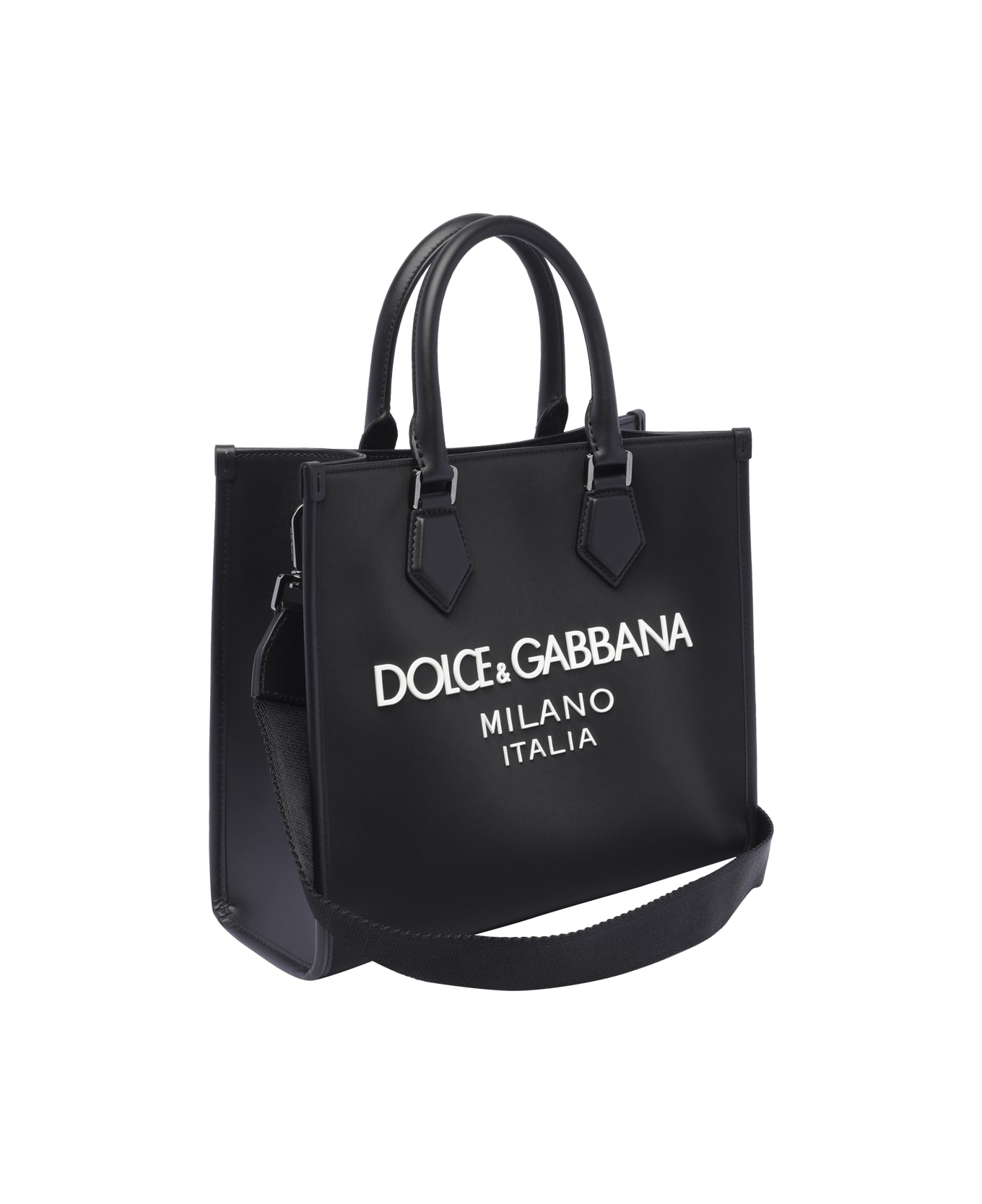 Dolce & Gabbana Nylon Logo Shopping Bag - Nero