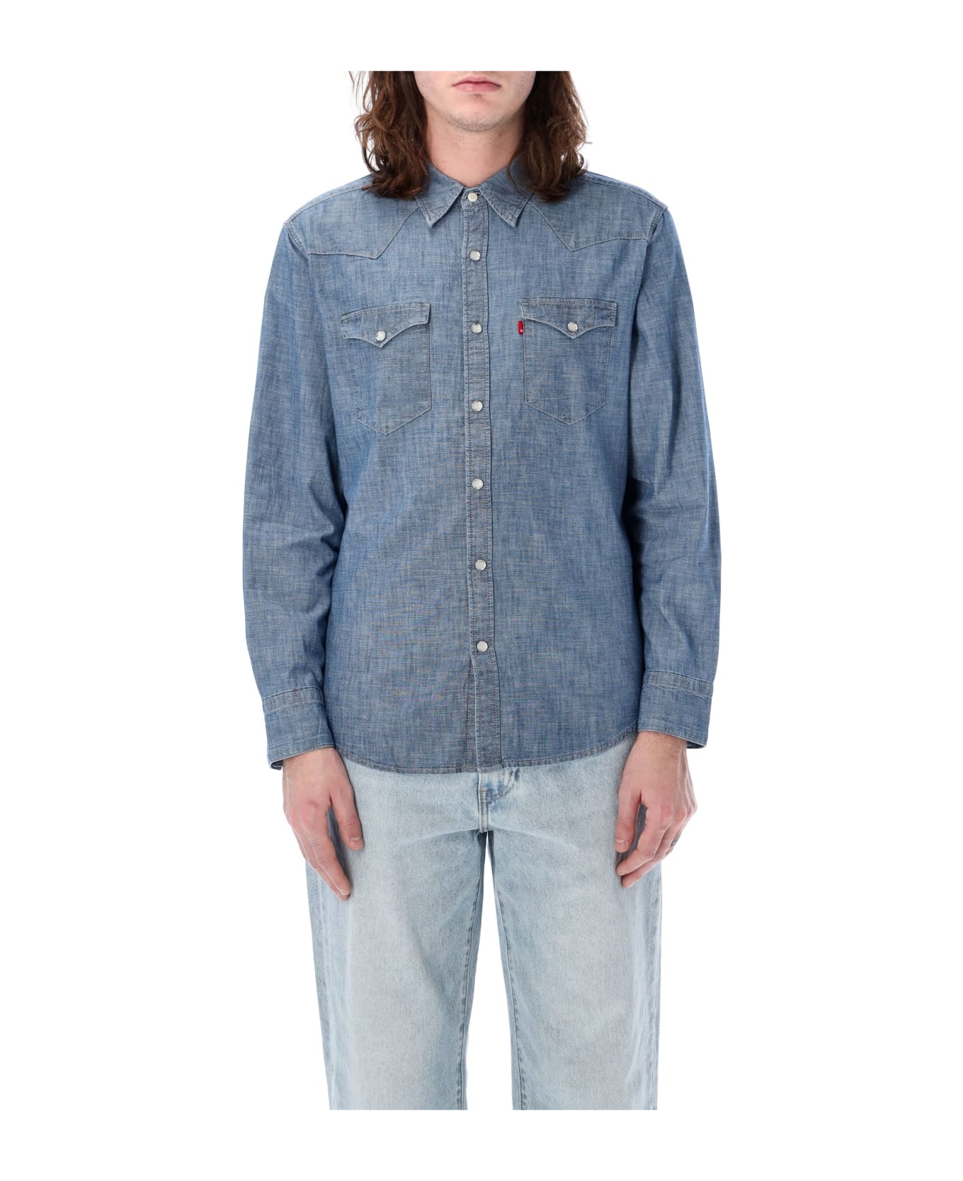 Levi's Barstow Western Shirt - MED BLUE