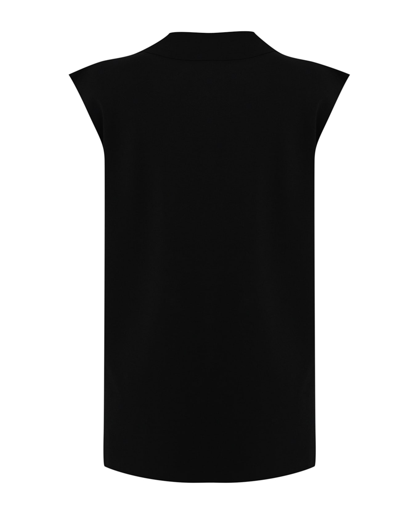 Fay Viscose Knit Vest With Hook - Nero