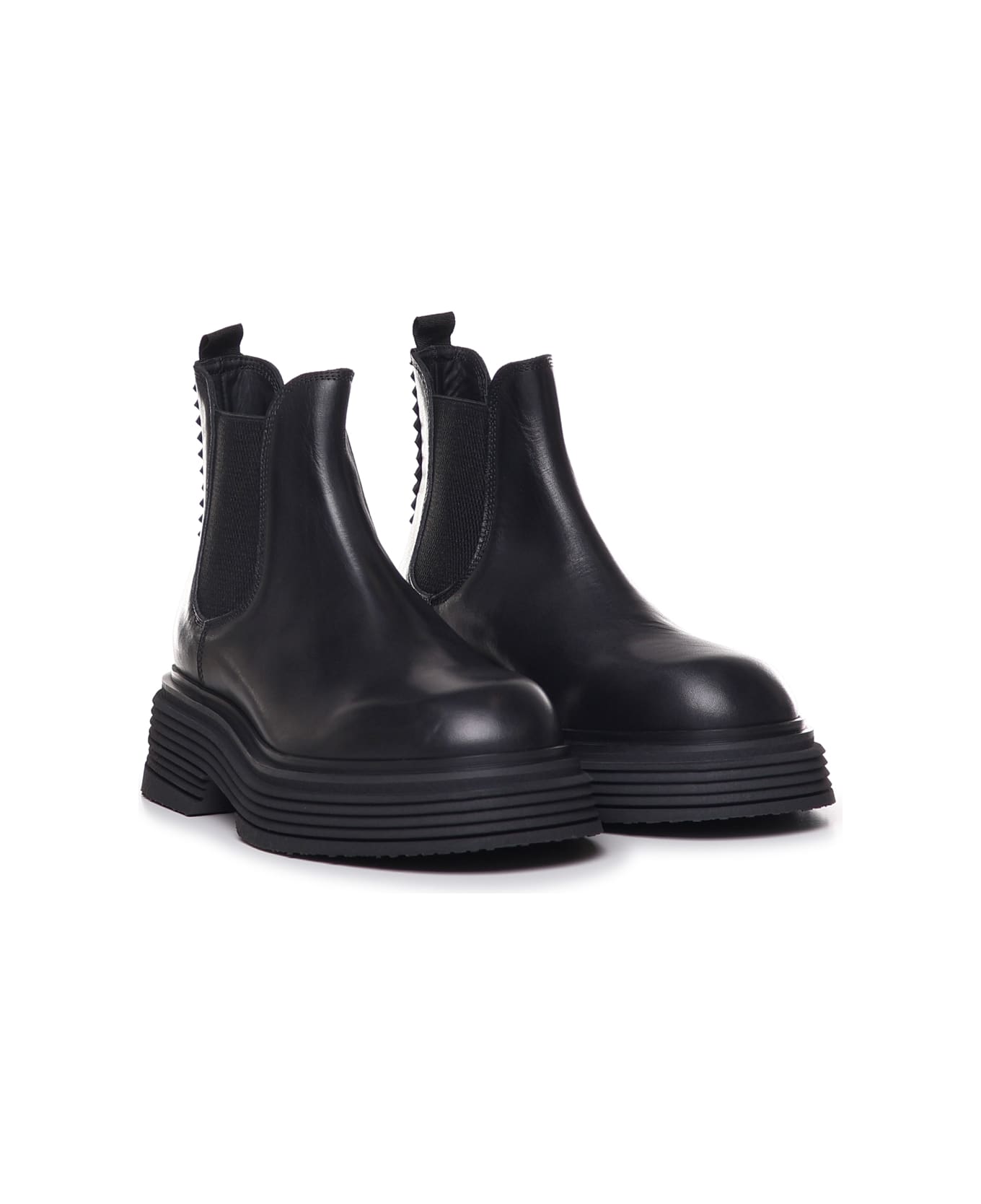 The Antipode Leather Beatles Boots - Black