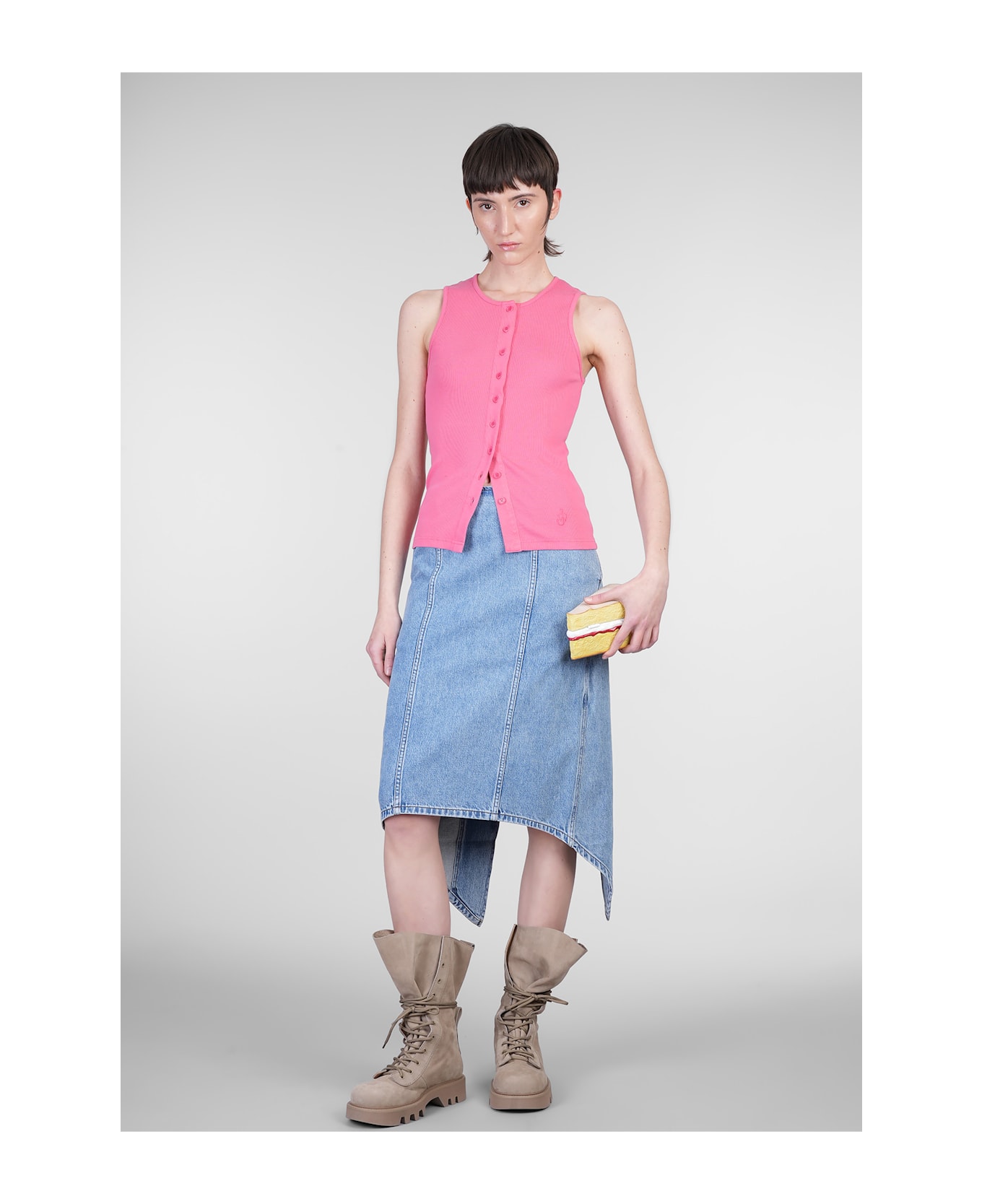 J.W. Anderson Topwear In Rose-pink Cotton - Rosa