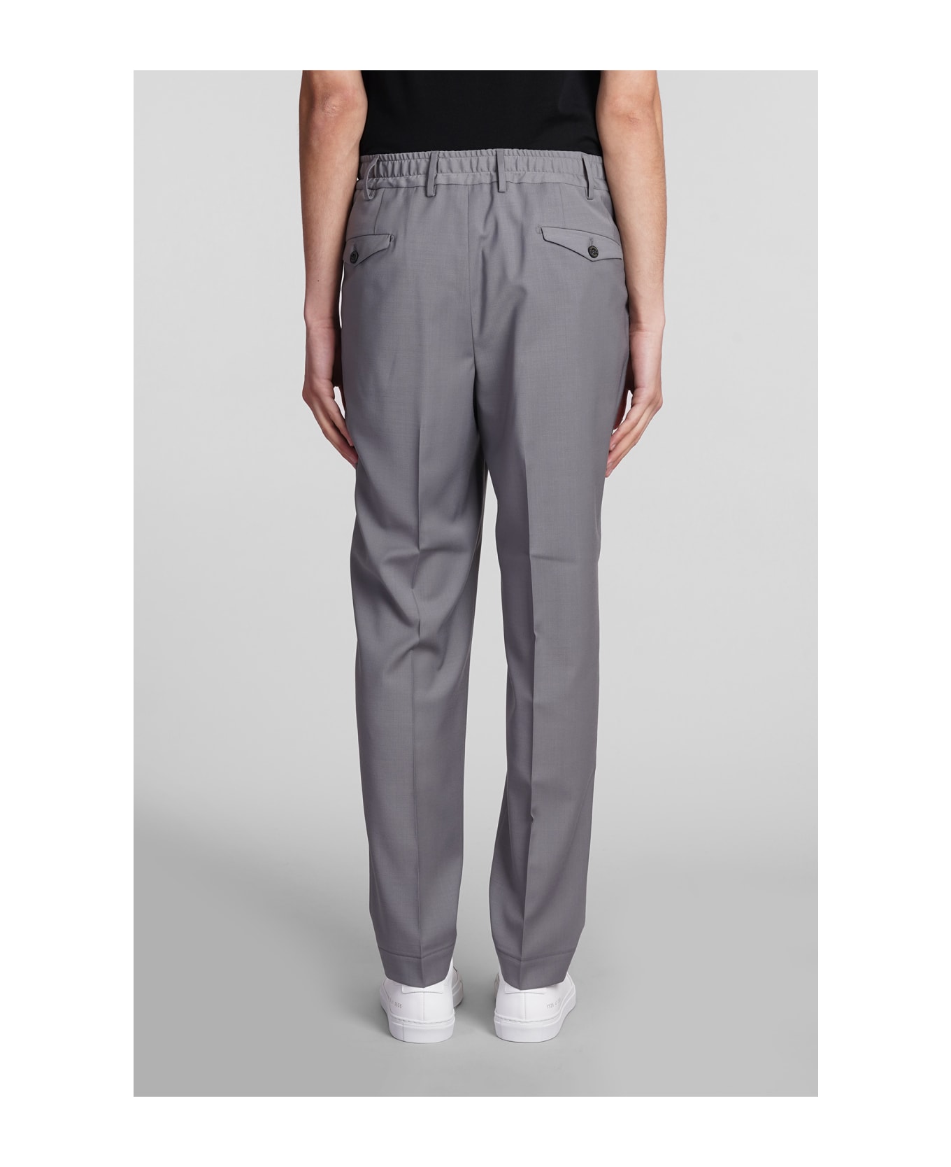 Santaniello Pants In Grey Polyester - grey ボトムス