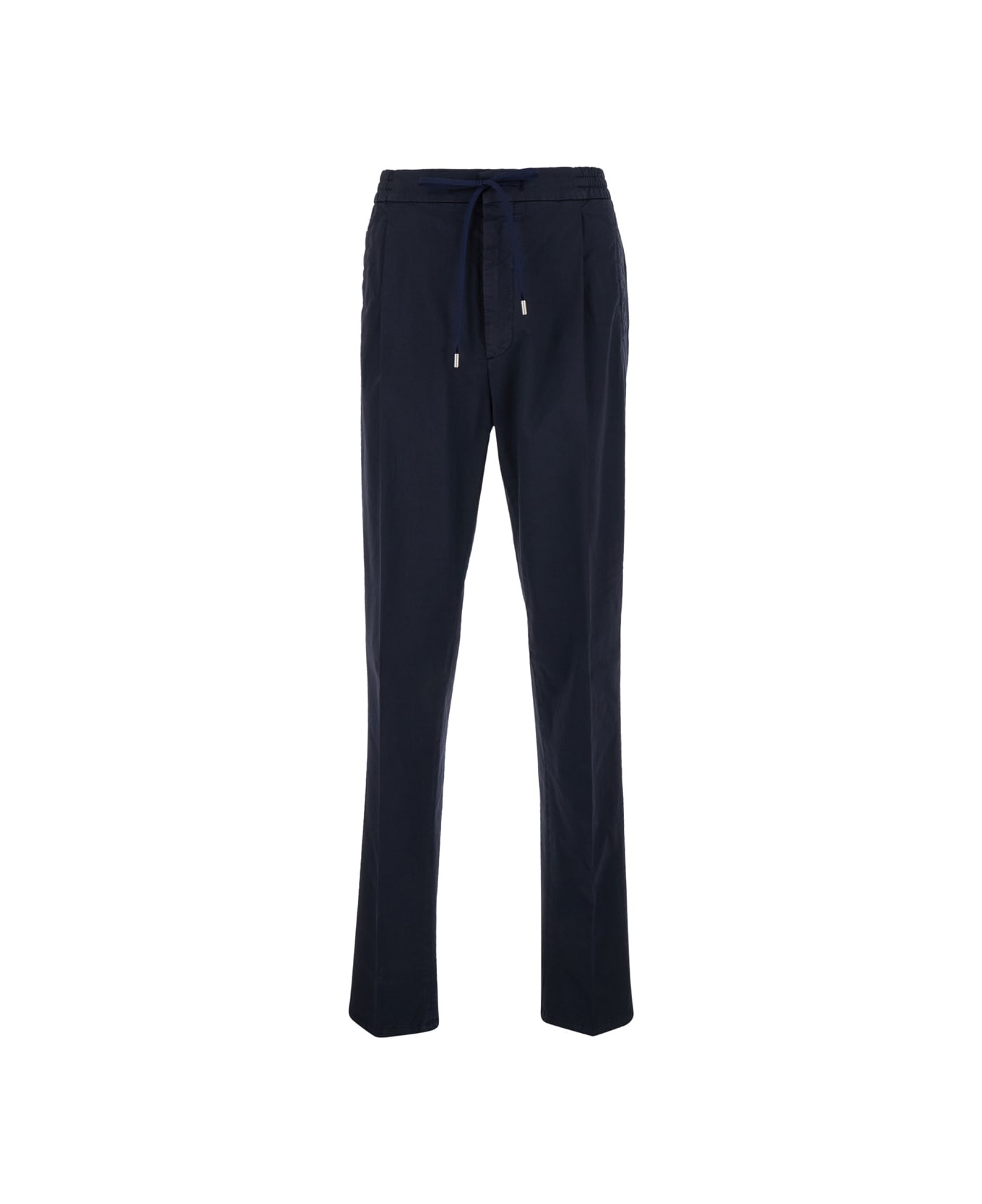 Lardini Blue Tapered Drawstring Trousers In Cotton Blend Man - Blu ボトムス