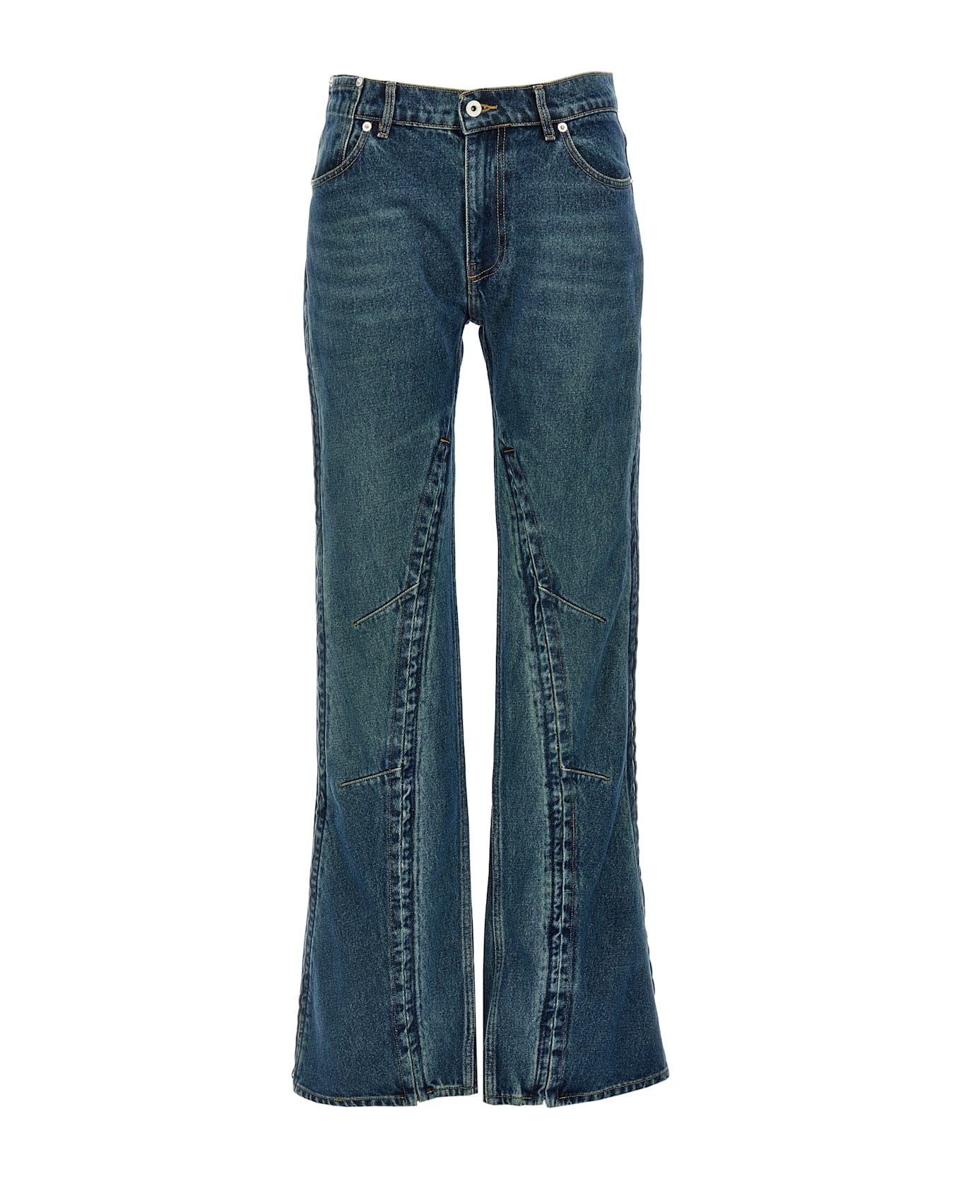 Y/Project 'evergreen Hook And Eye' Jeans - Blue