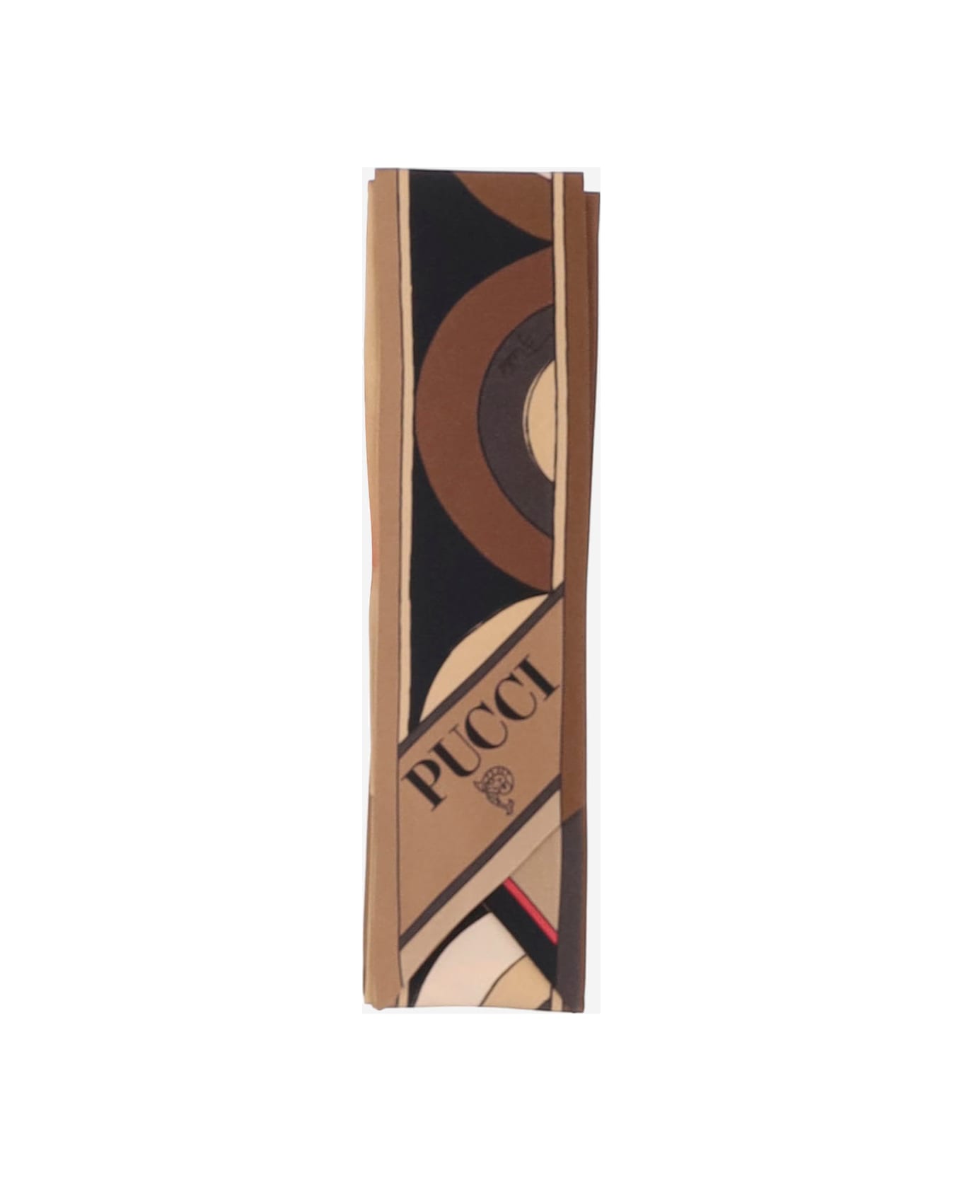 Pucci Printed Silk Scarf - Brown