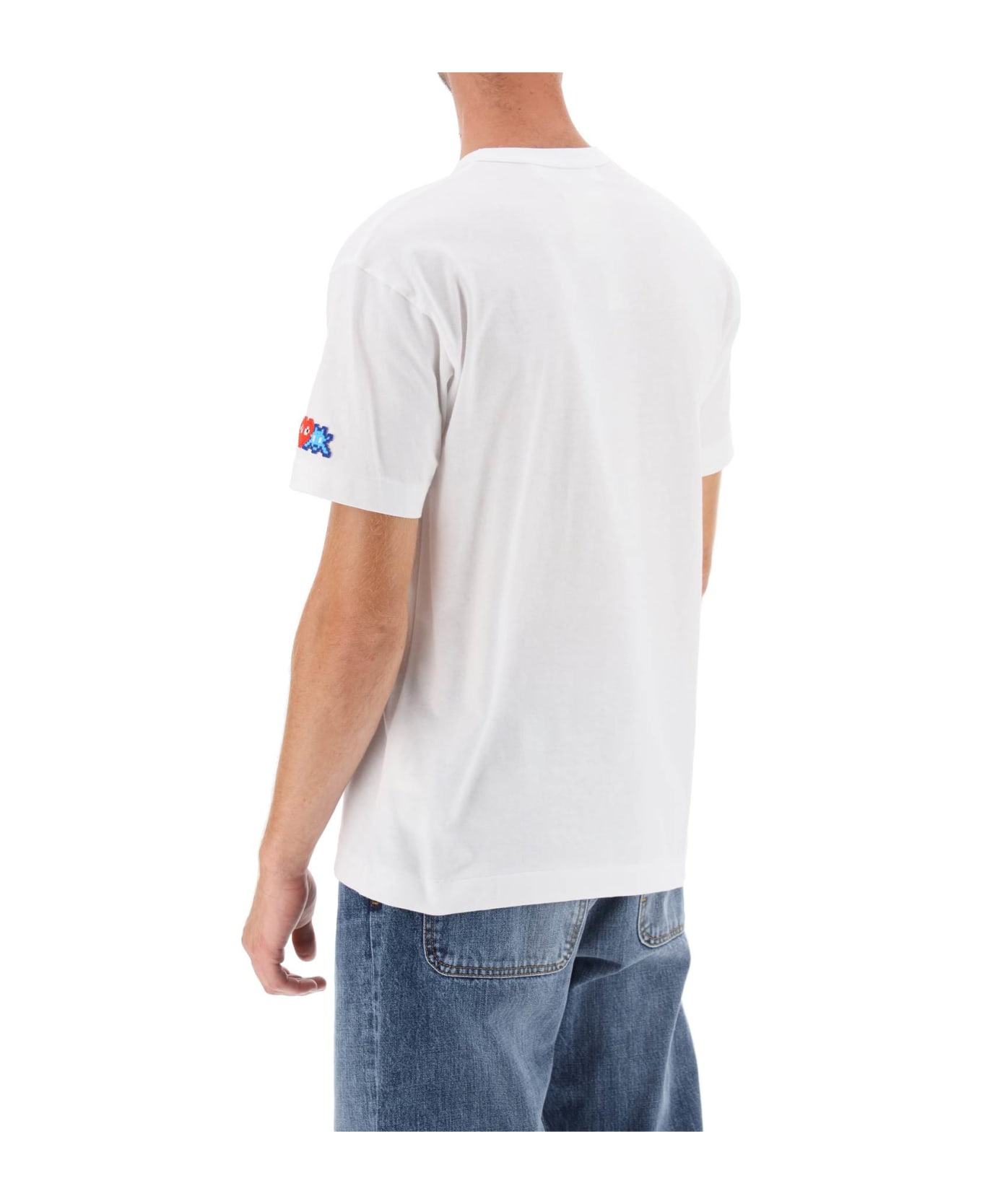 Comme des Garçons Shirt Boy T-shirt With Pixel Patch - White