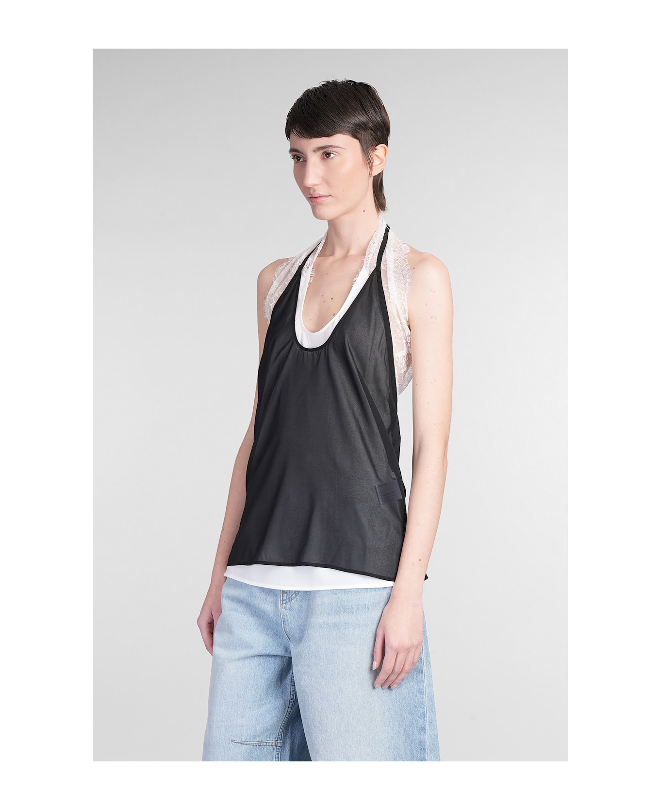 Helmut Lang Topwear In Black Silk - black