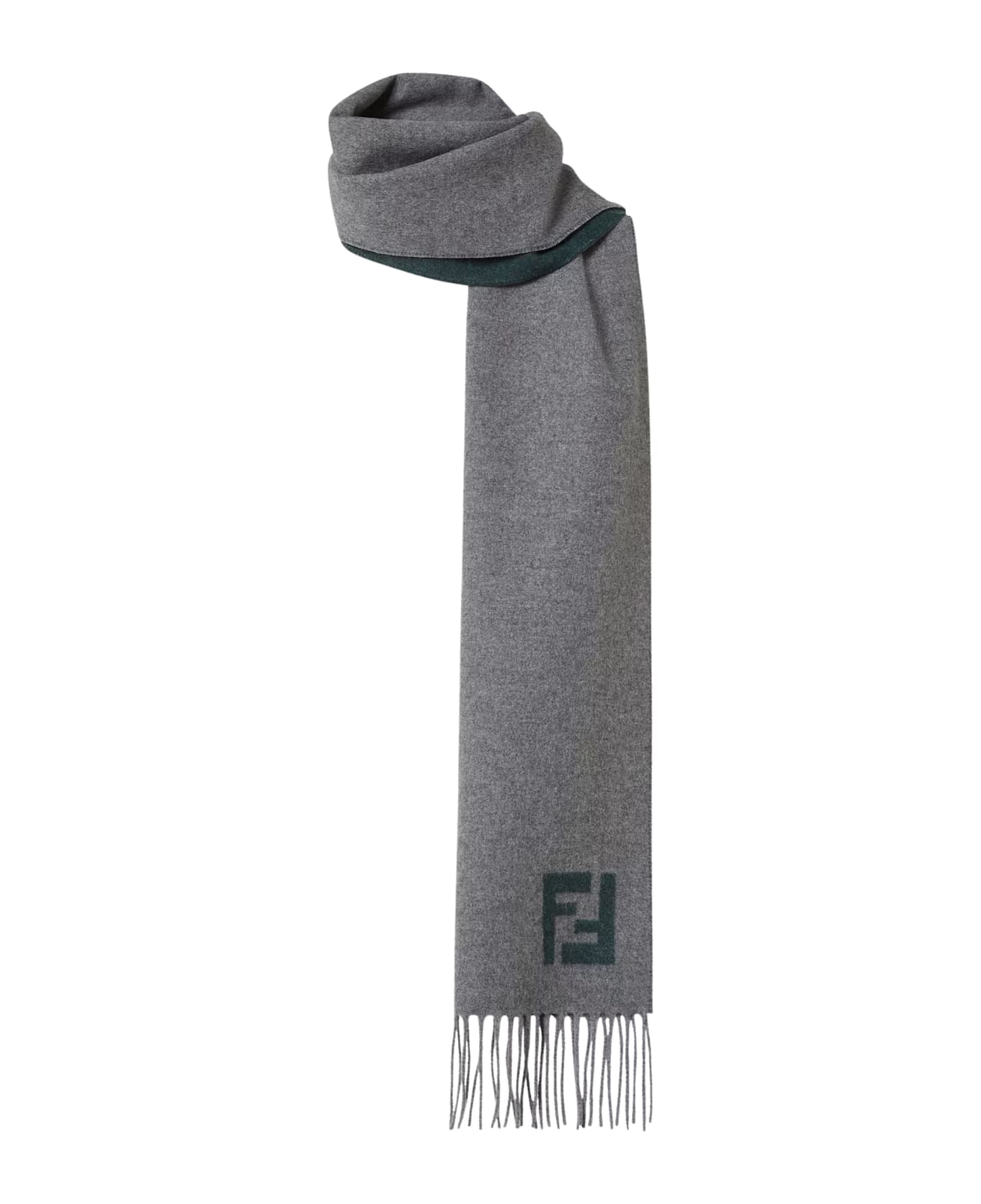 Fendi Wool And Cashmere Scarf - Grey