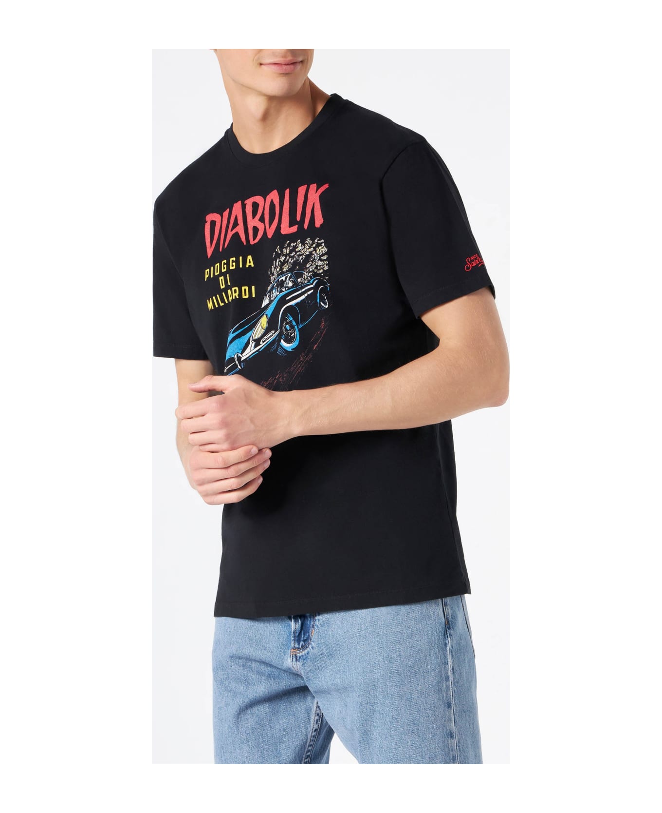 MC2 Saint Barth T-shirt Warm Cotton With Diabolik Print | Diabolik Special Edition - BLACK
