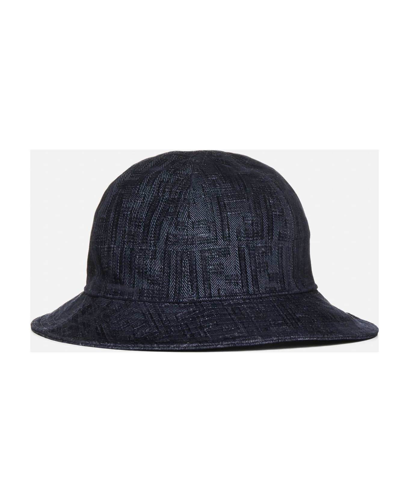 Fendi Ff Denim Bucket Hat - Blu
