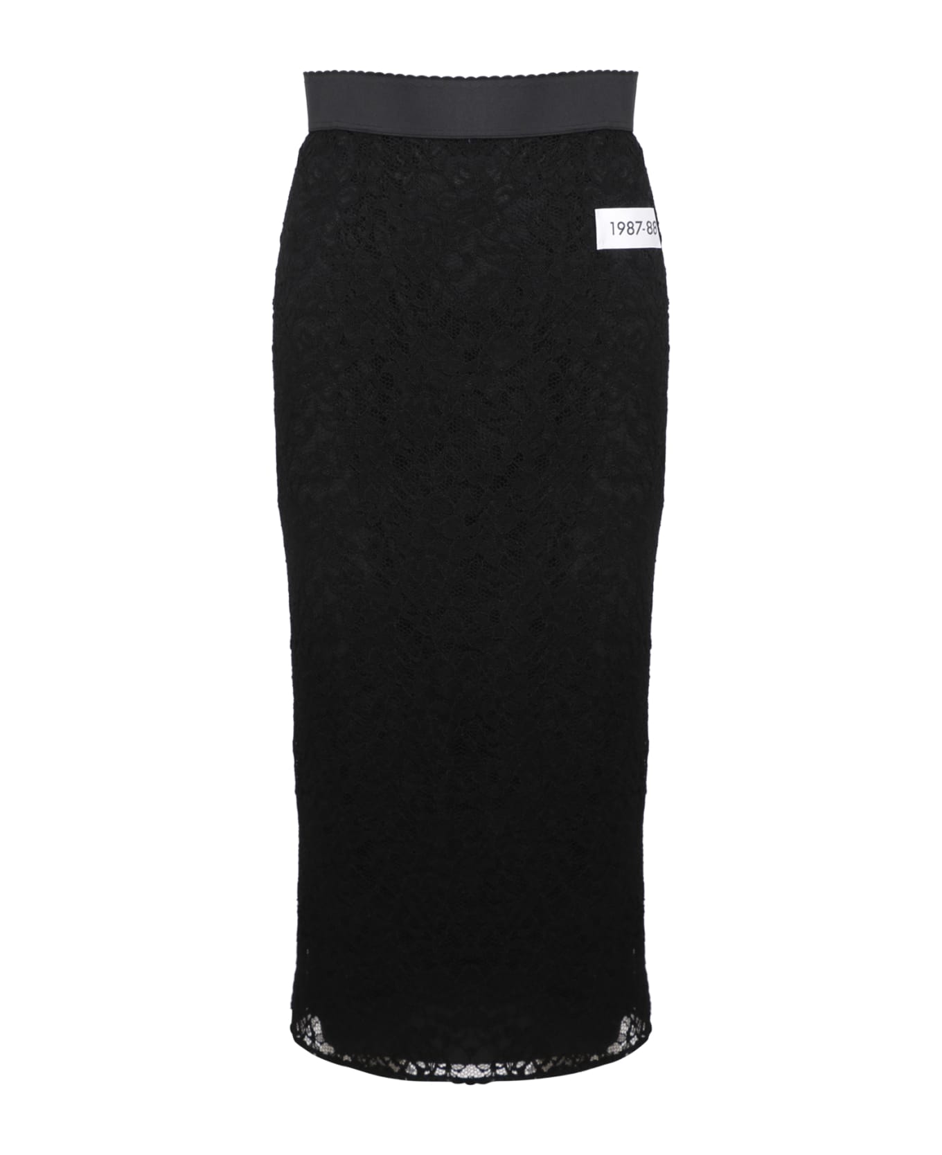 Dolce & Gabbana X Kim Kardashian Lace Midi Skirt - black