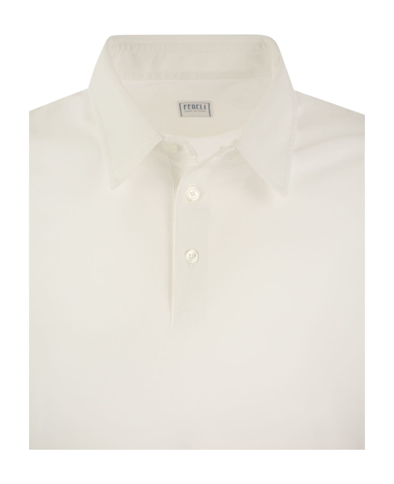 Fedeli Short-sleeved Cotton Polo Shirt - White ポロシャツ