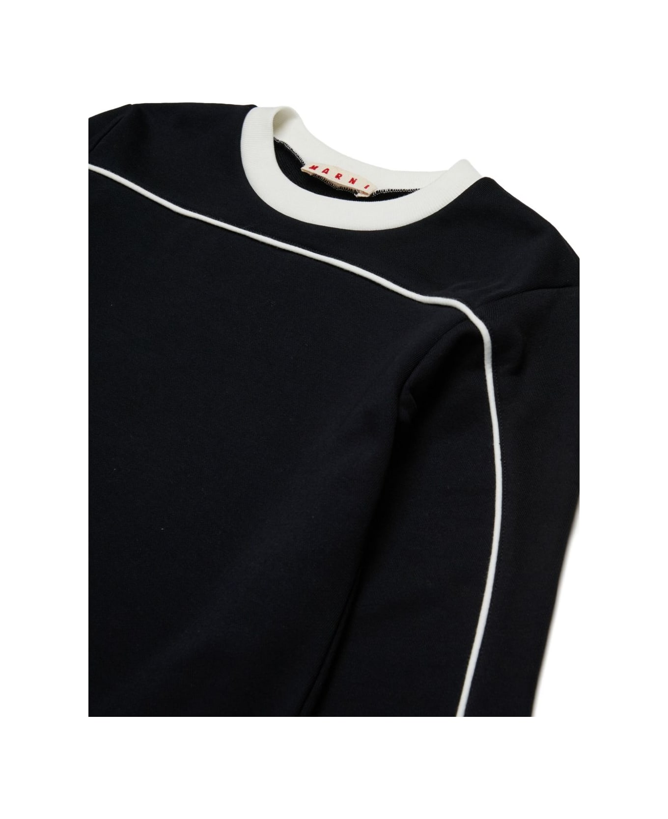 Marni Kids Dress With Embroidered Logo - Black