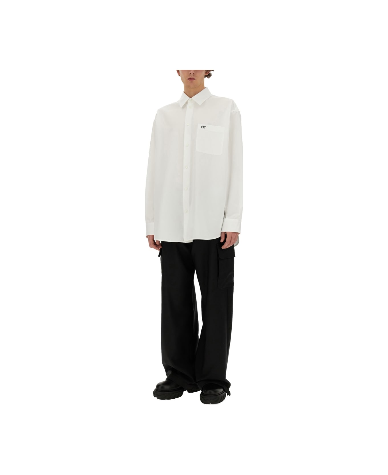 Off-White Shirt With Logo - WHITE