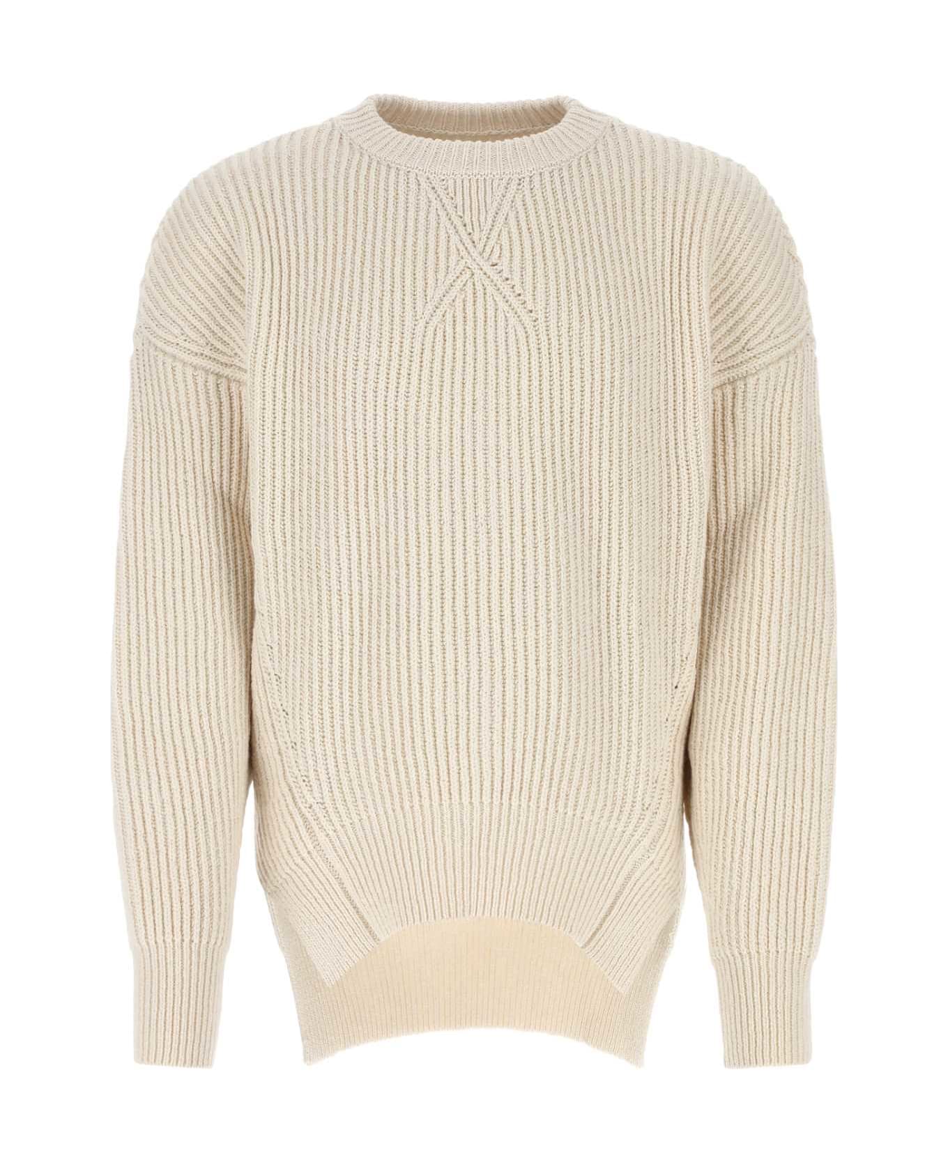 Jil Sander Ivory Cotton And Wool Sweater - 109