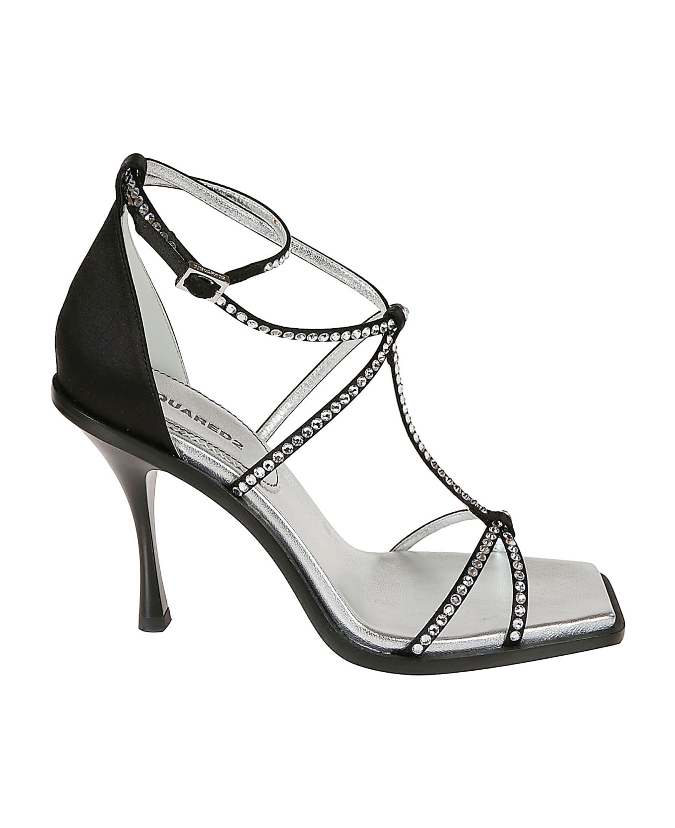 Dsquared2 Holiday Party Ankle Strap Sandals - Black