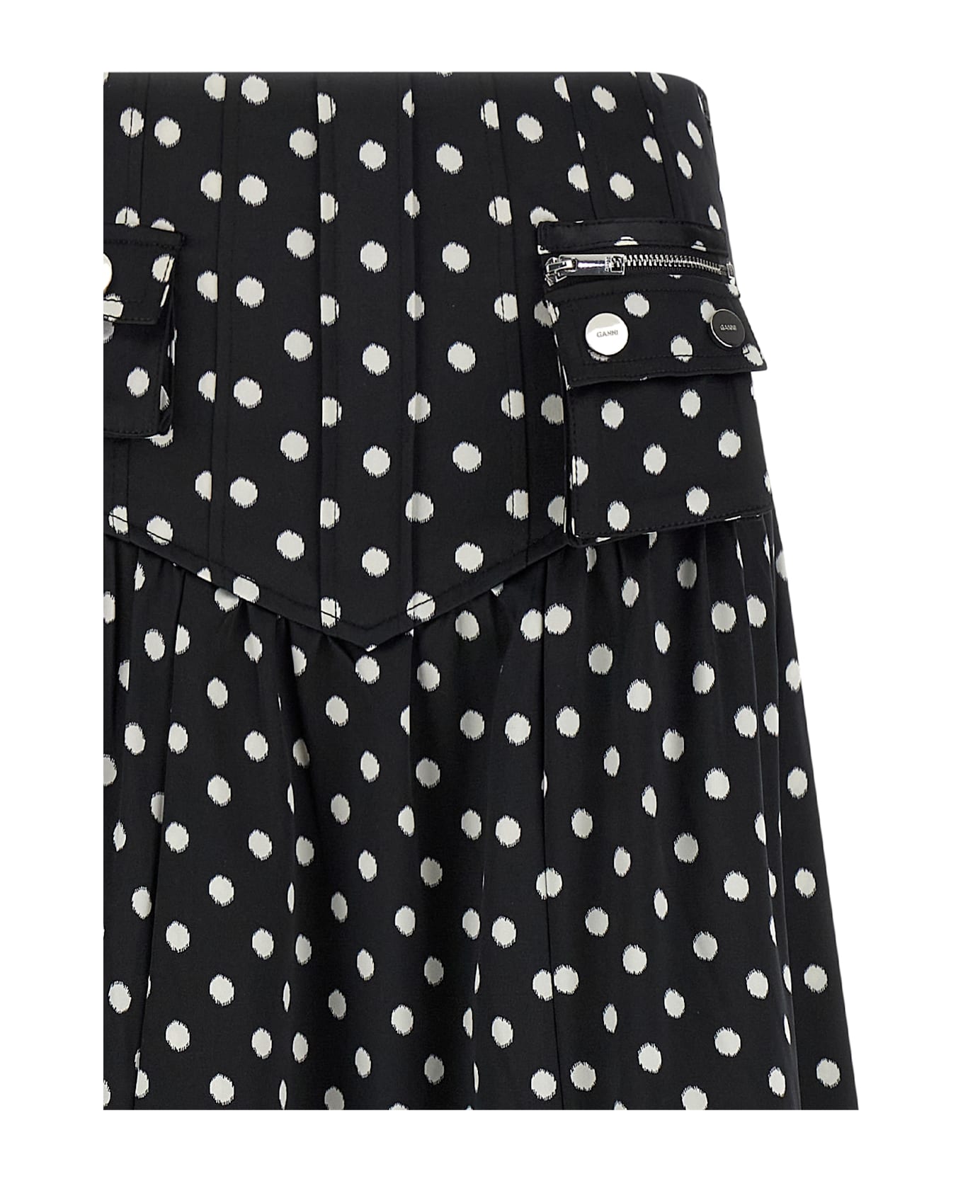 Ganni 'polka Dots' Skirt - Black   スカート