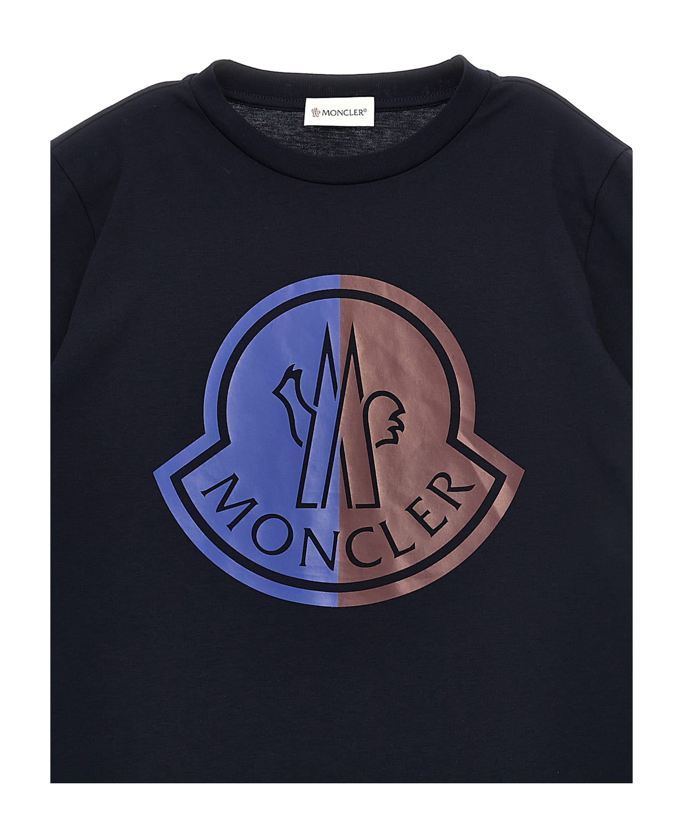 Moncler Logo Print T-shirt - Blue