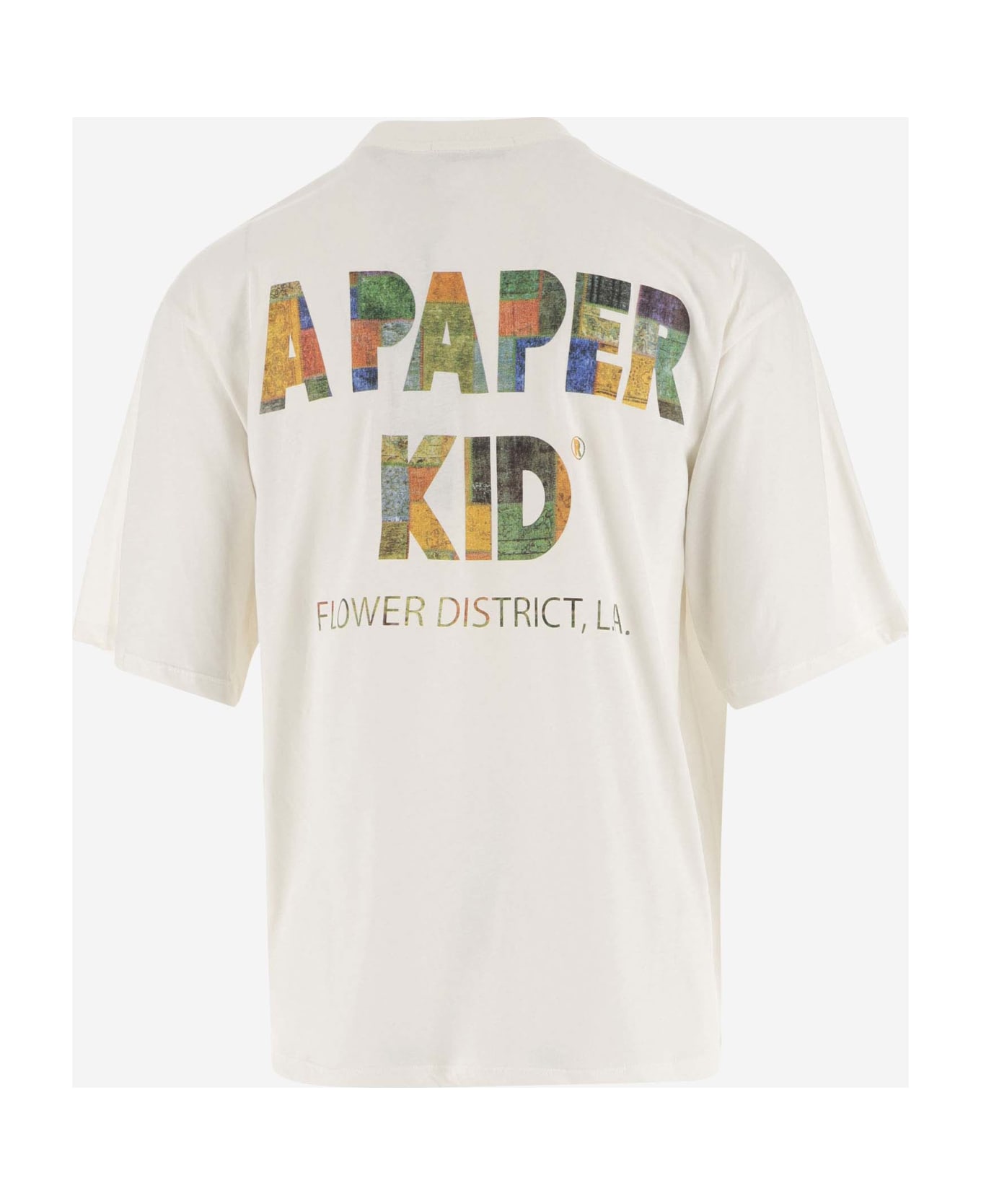 A Paper Kid Cotton T-shirt With Logo - White