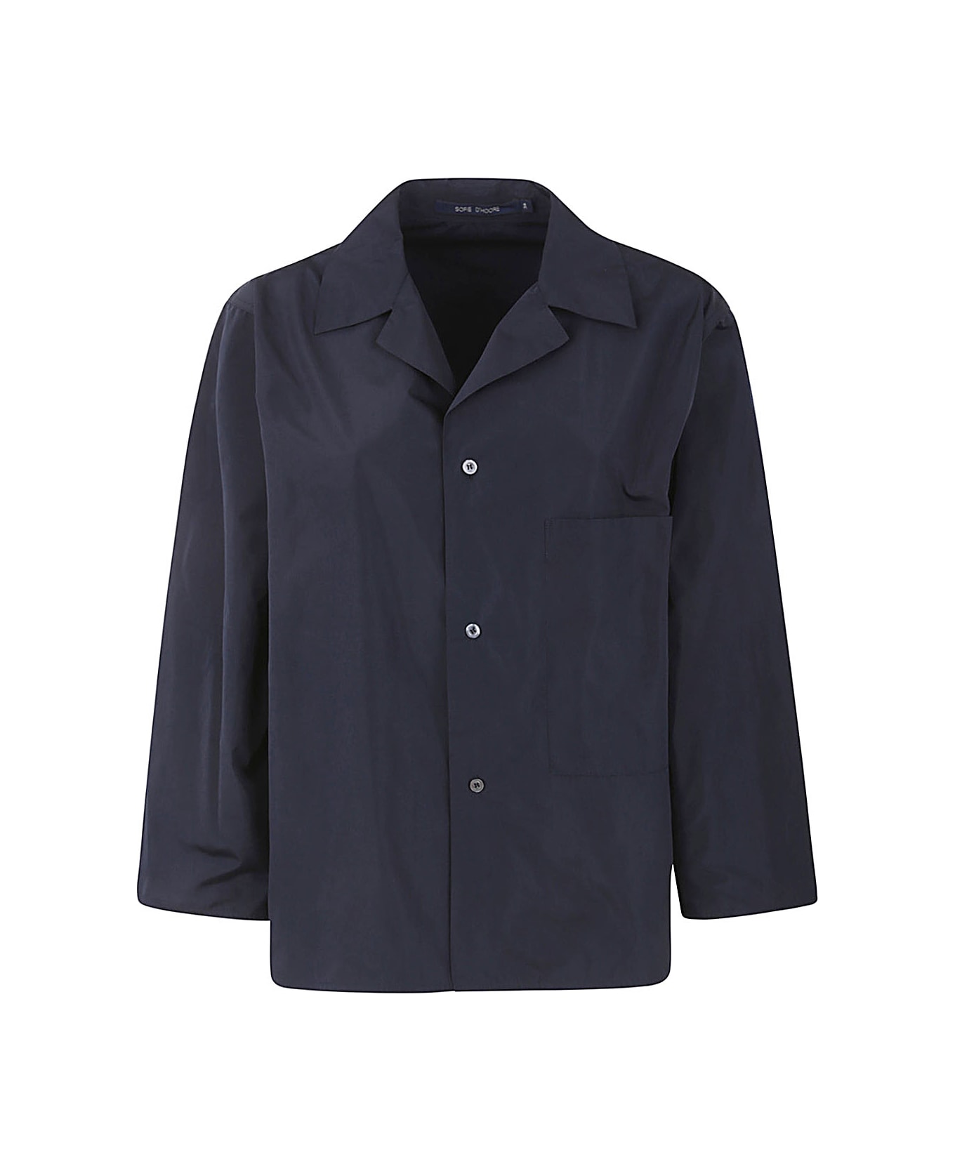 Sofie d'Hoore Long Sleeve Shirt With Front Applied Pocket - Midnight シャツ