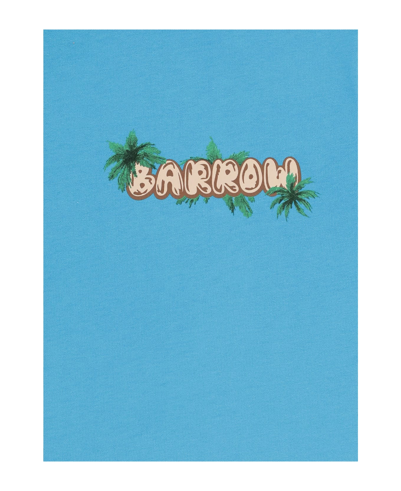 Barrow Cotton T-shirt With Logo - Light Blue