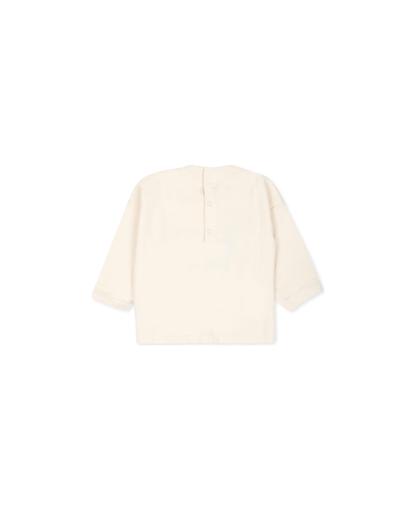 Petit Bateau Ivory T-shirt For Babykids With Tree Print - Ivory