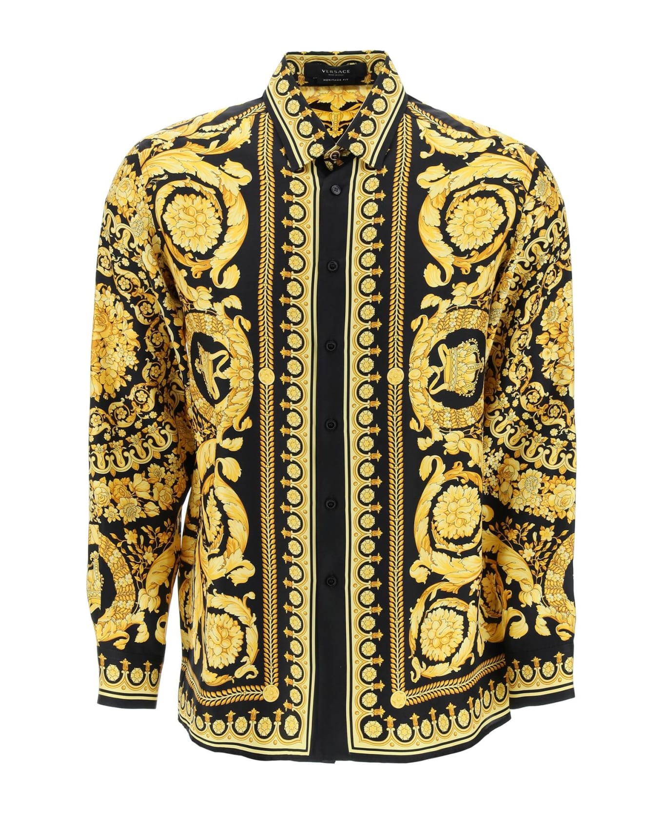 Versace Barocco Silk Shirt - Gold シャツ