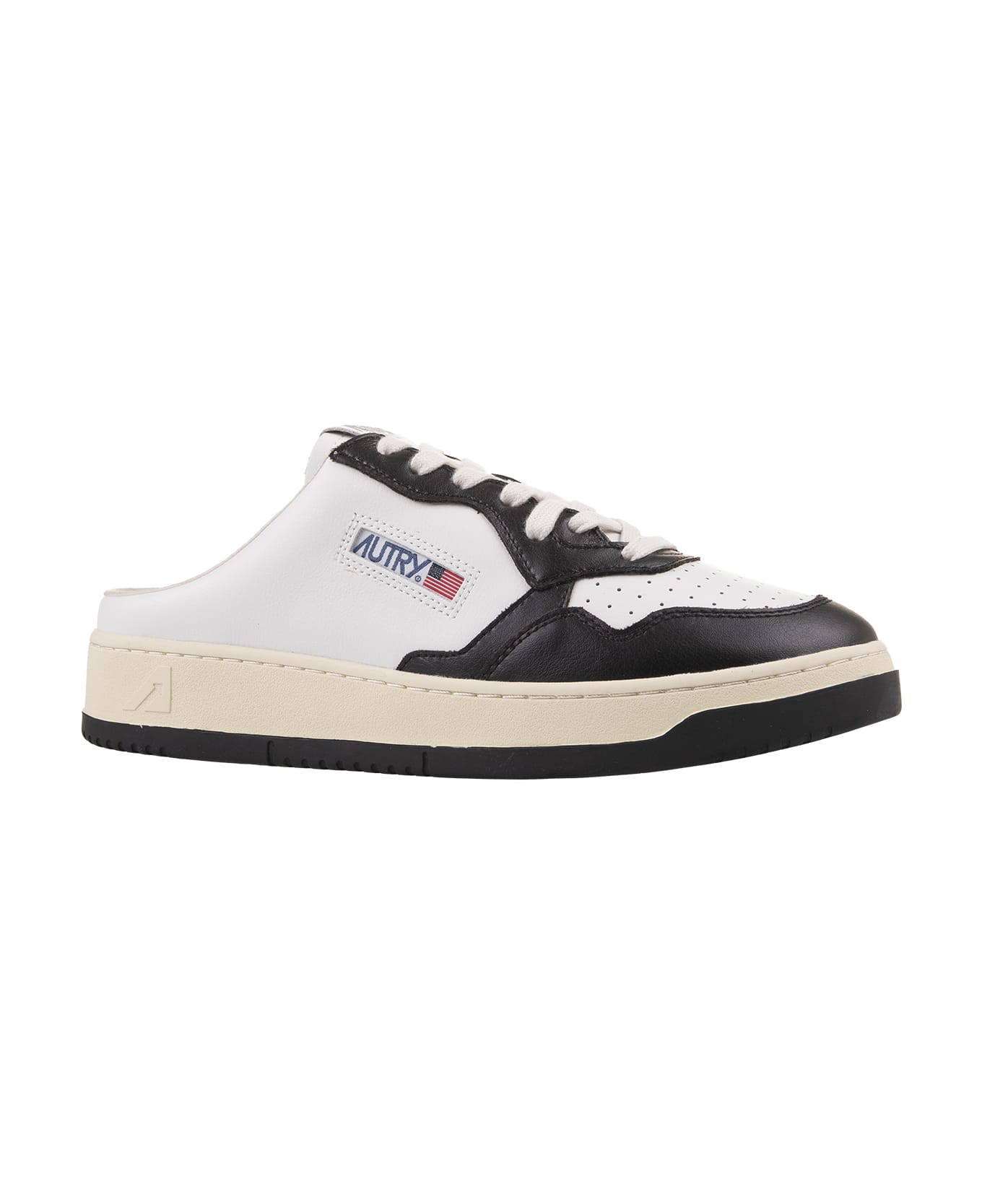 Autry White And Black Medalist Mule Sneakers - Black スニーカー