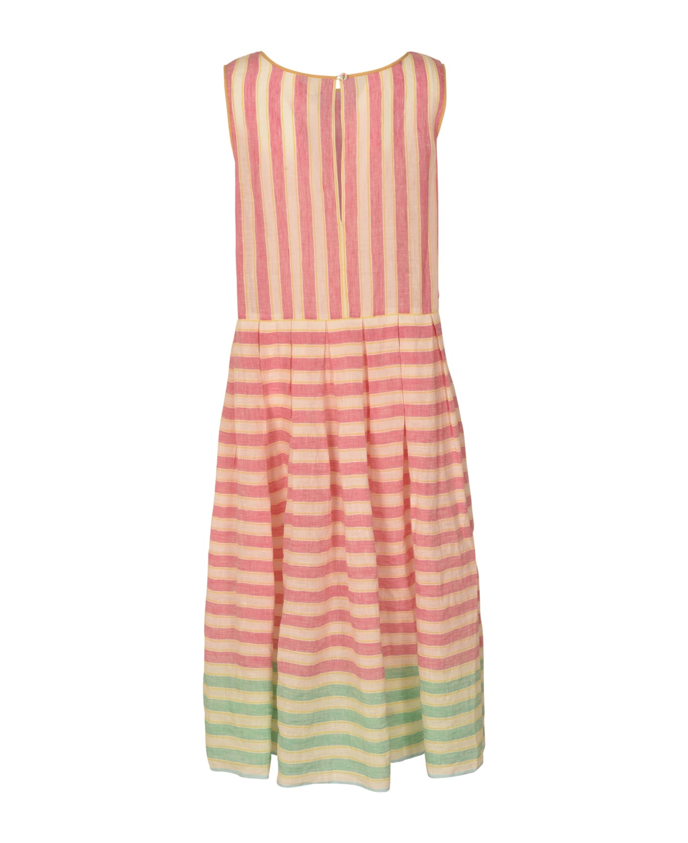 Eka Stripe Print Dress - Cherry