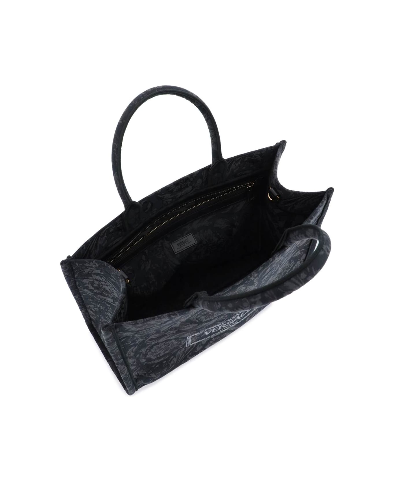 Versace Athena Barocco Tote Bag - BLACK BLACK VERSACE GOLD (Black)