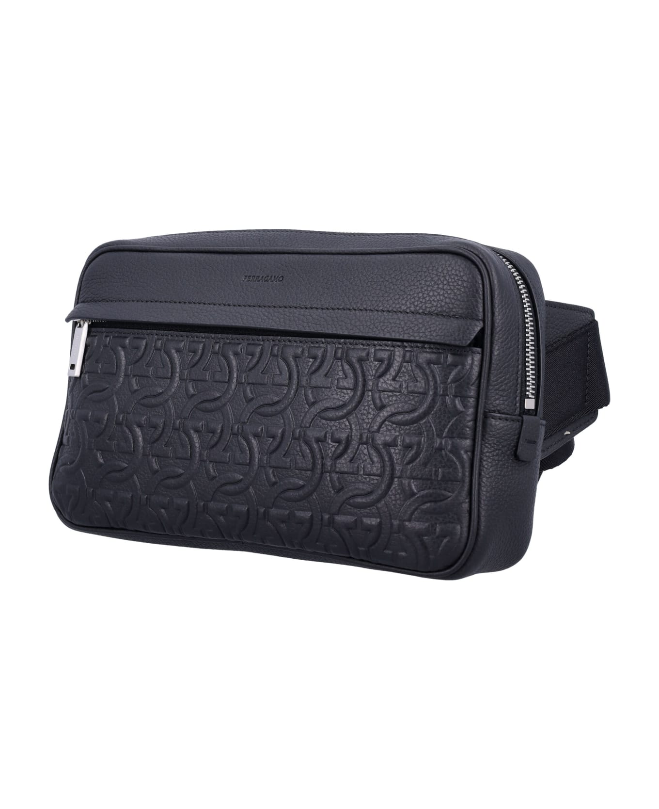 Ferragamo Travel Embossed Beltbag - NERO + NERO 2402